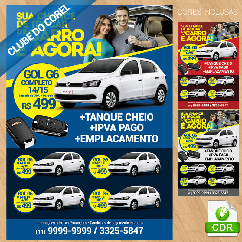 Panfleto Venda de Carros - Modelo Pronto