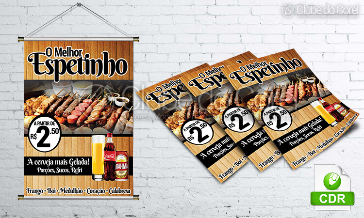 Banner Espetinho - Modelo Pronto