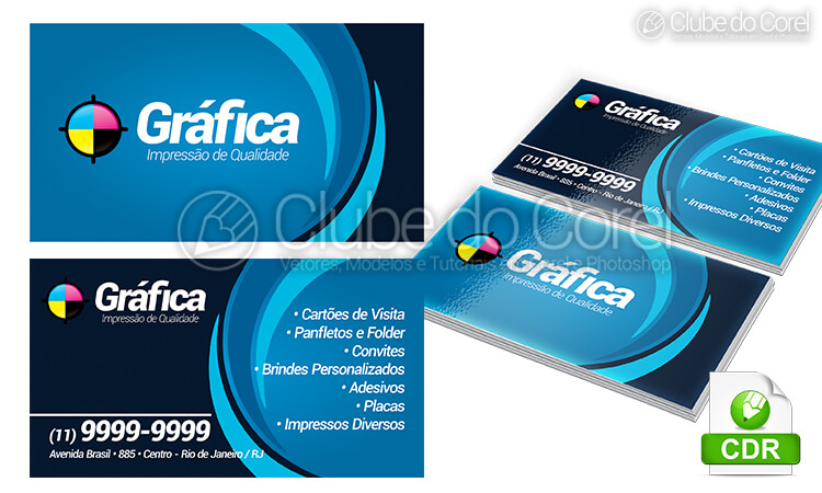 Cartão de Visita Gráfica - Modelo Pronto