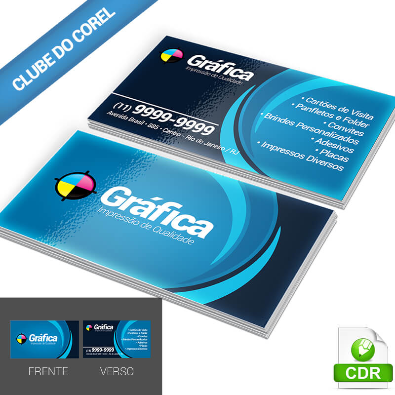 Cartão de Visita Gráfica - Modelo Pronto