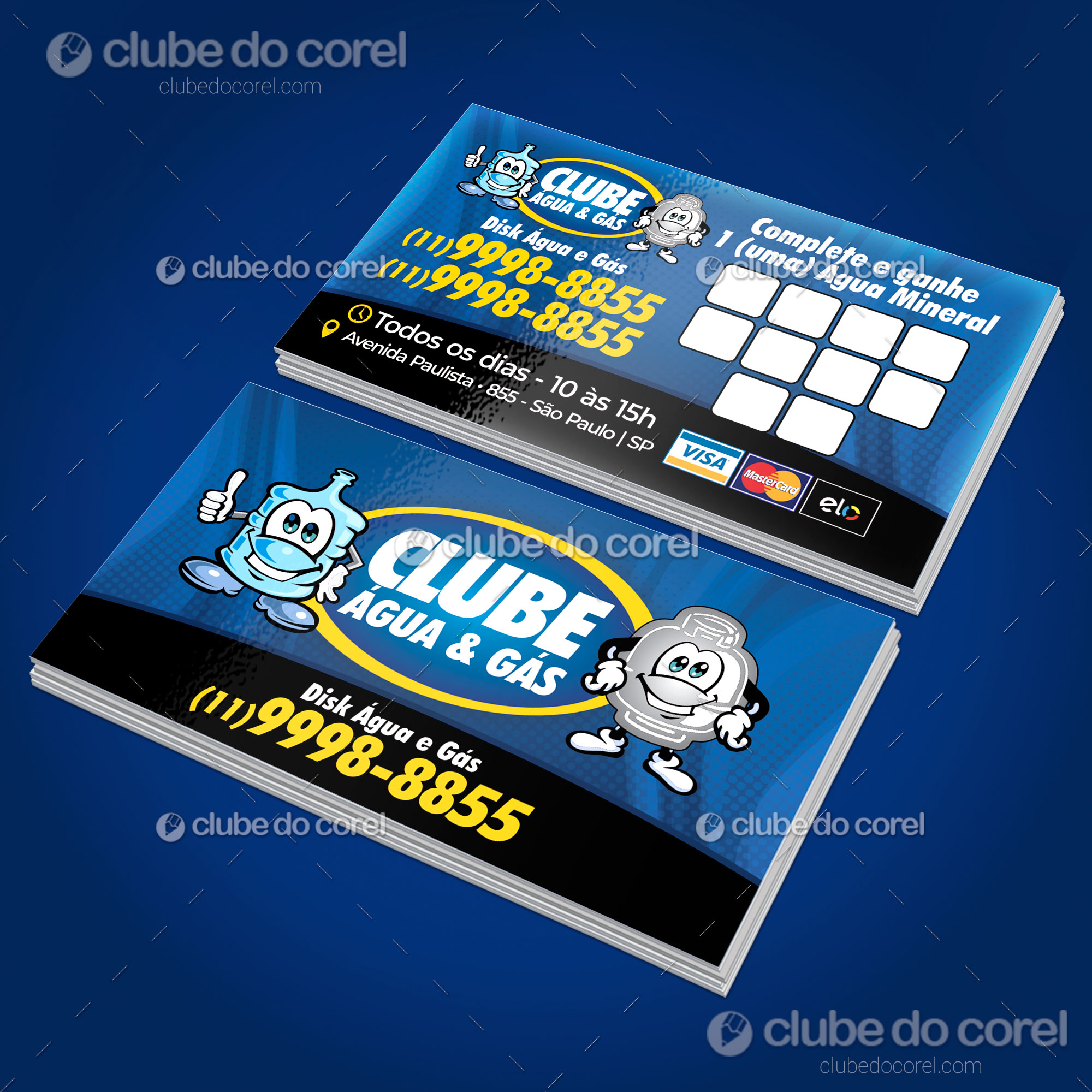 Cartão de Visita Disk Água e Gás
