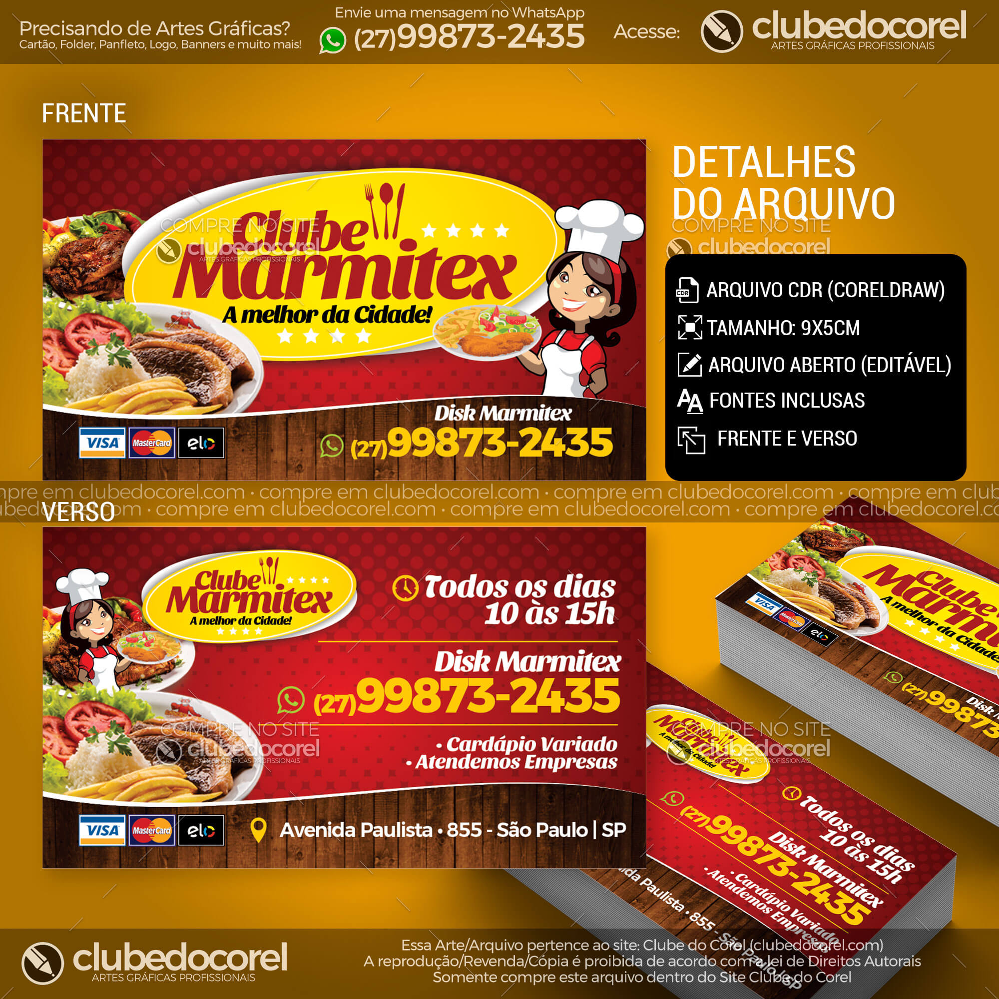 Cartão de Visita Marmitex