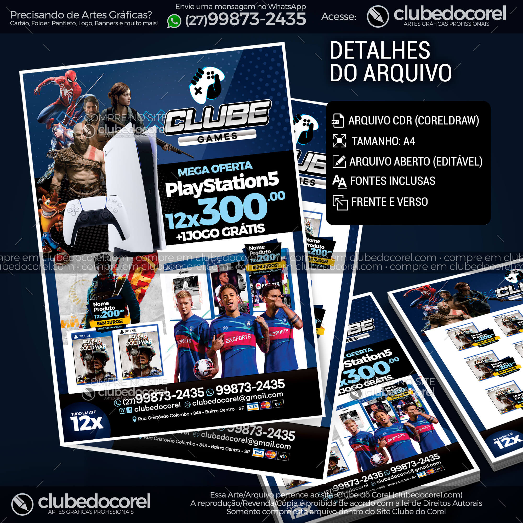 Encarte Loja Games Jogos- Playstation PS5 PS4 [CDR e PDF]