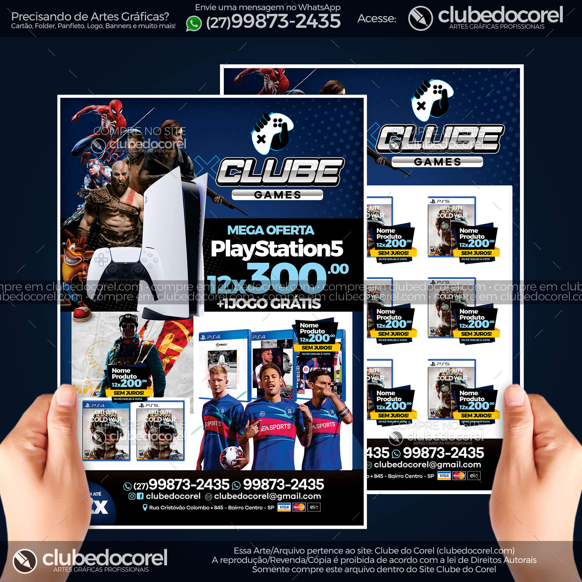 Encarte Loja Games Jogos- Playstation PS5 PS4 [CDR e PDF]