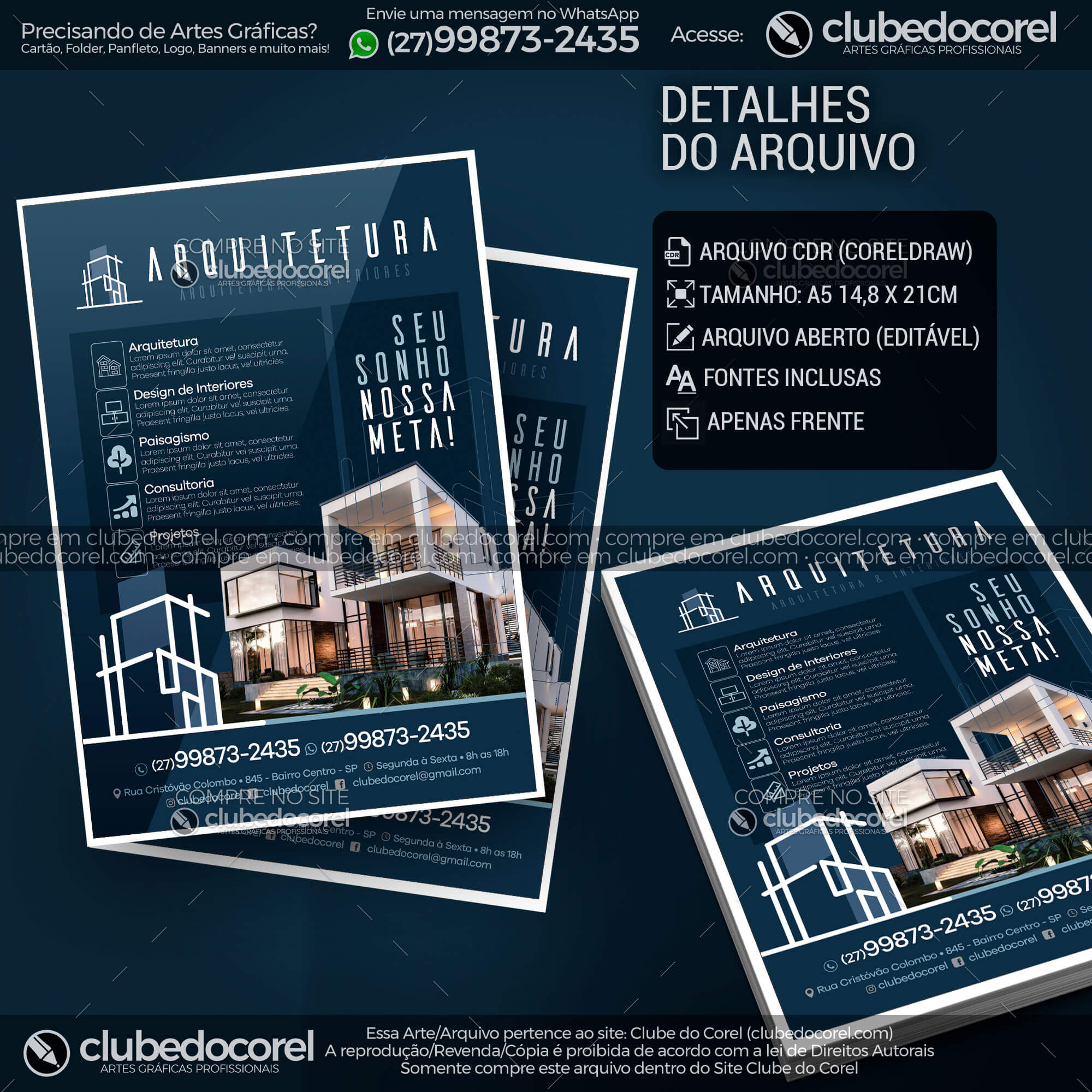 Panfleto - Arquitetura e Interiores (CDR e PDF)
