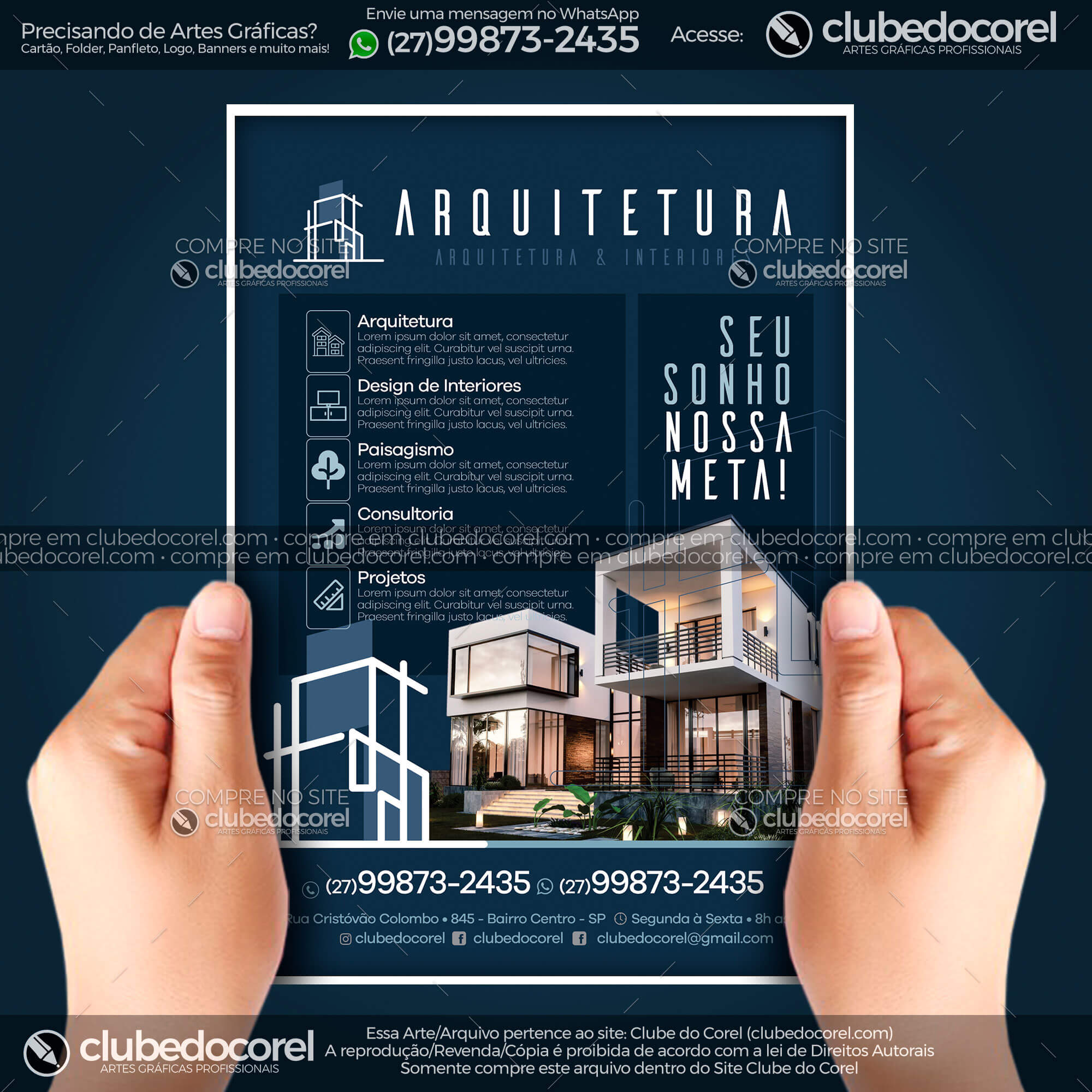 Panfleto - Arquitetura e Interiores (CDR e PDF)