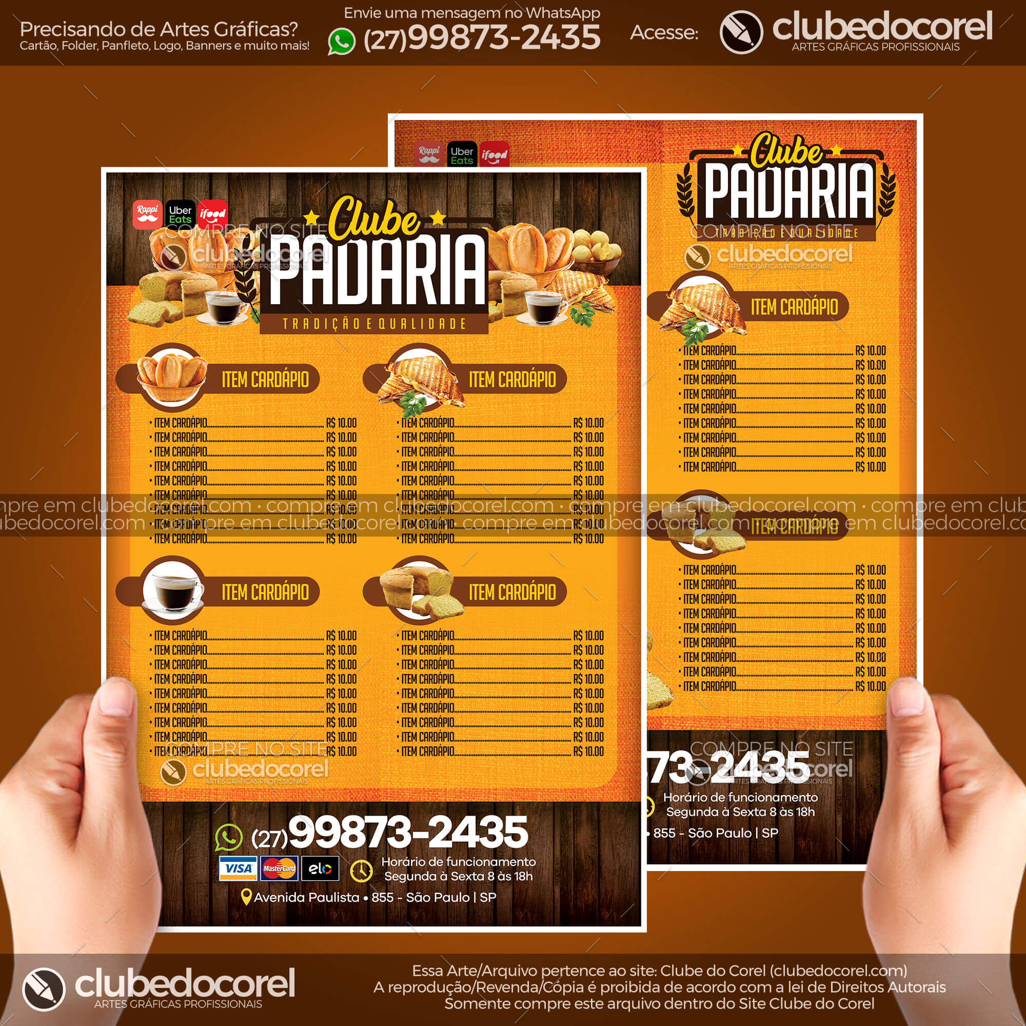 Cardápio - Padaria [CDR e PDF]
