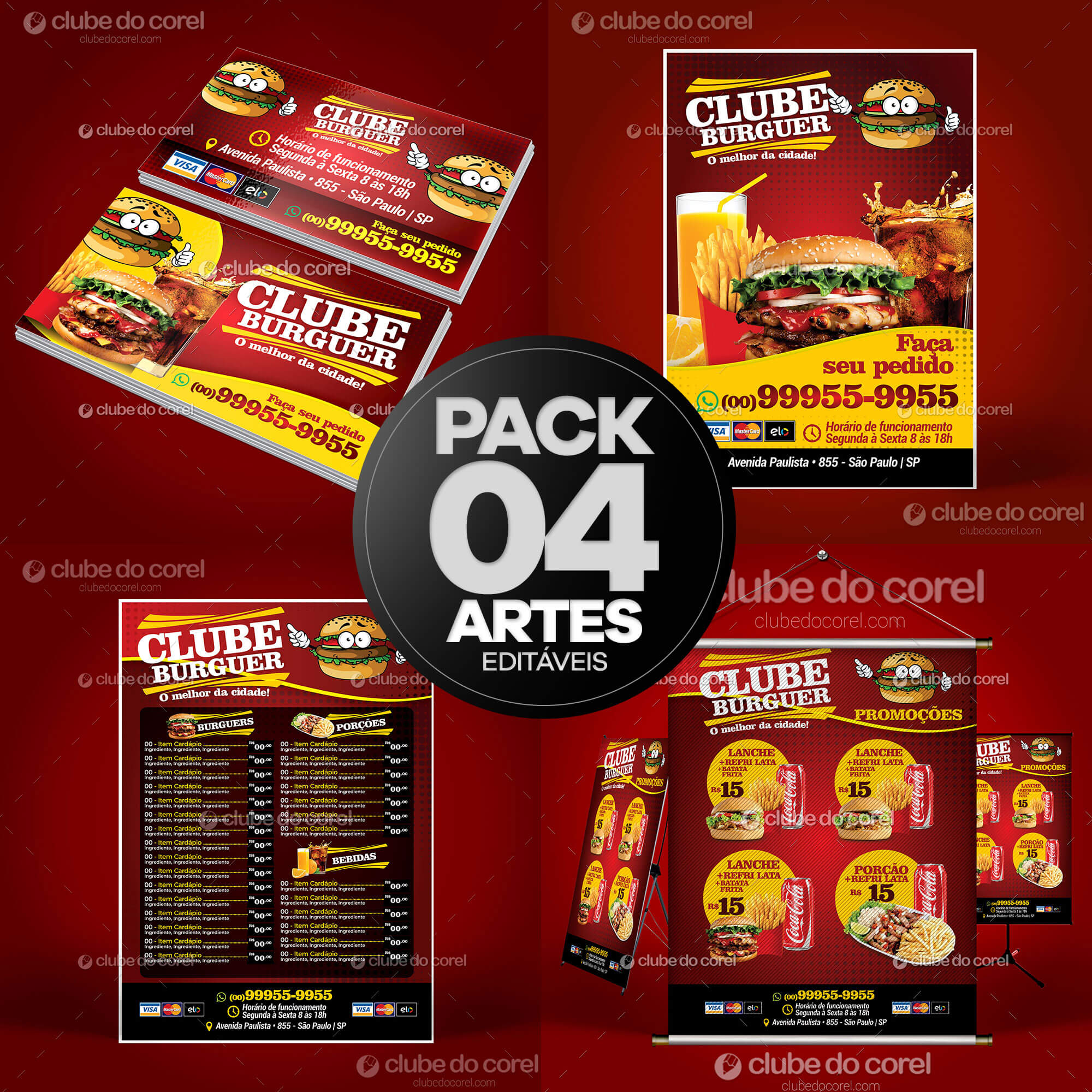 Pacote Artes - Lanchonete [CDR e PDF]