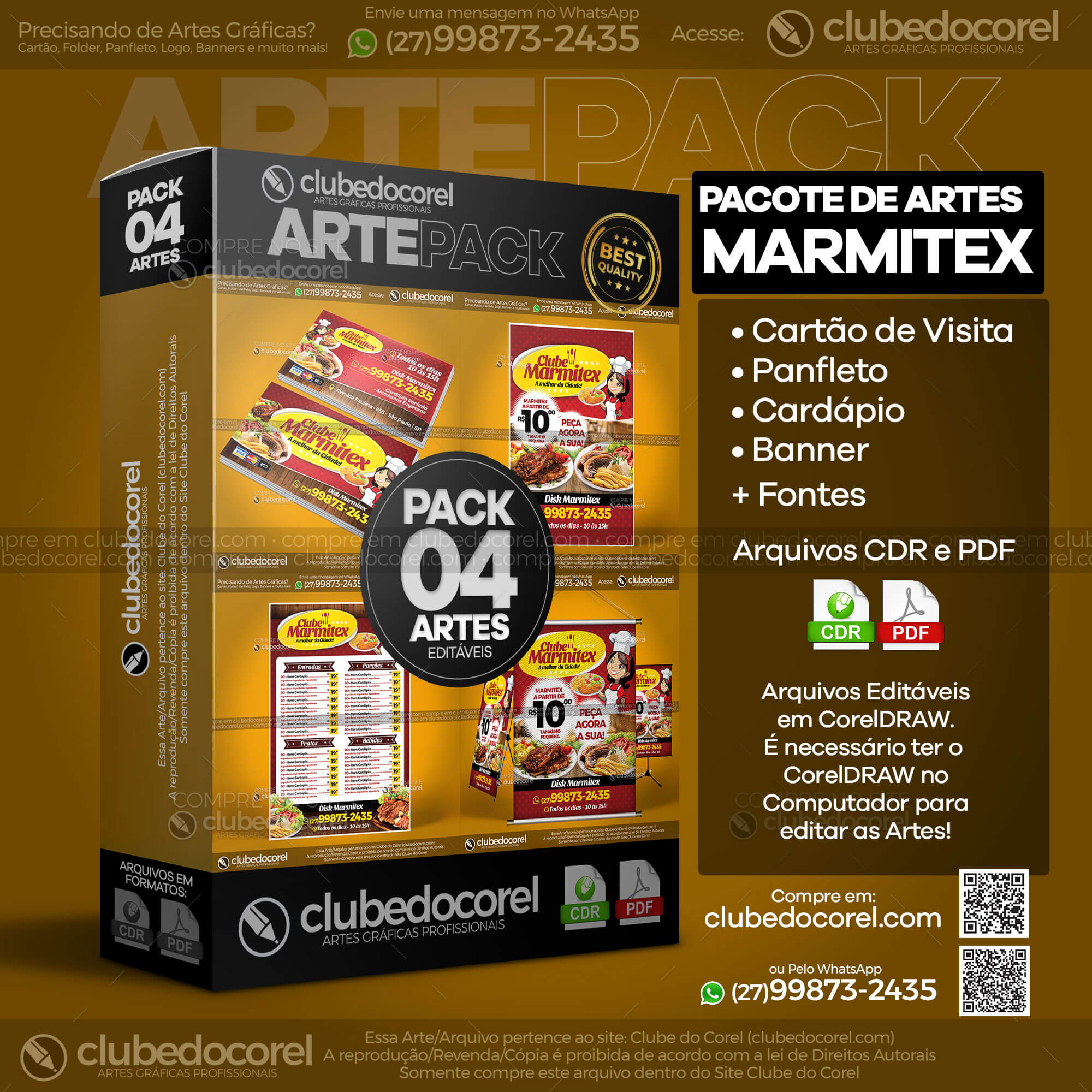 Pacote Artes - Marmitex [CDR e PDF]