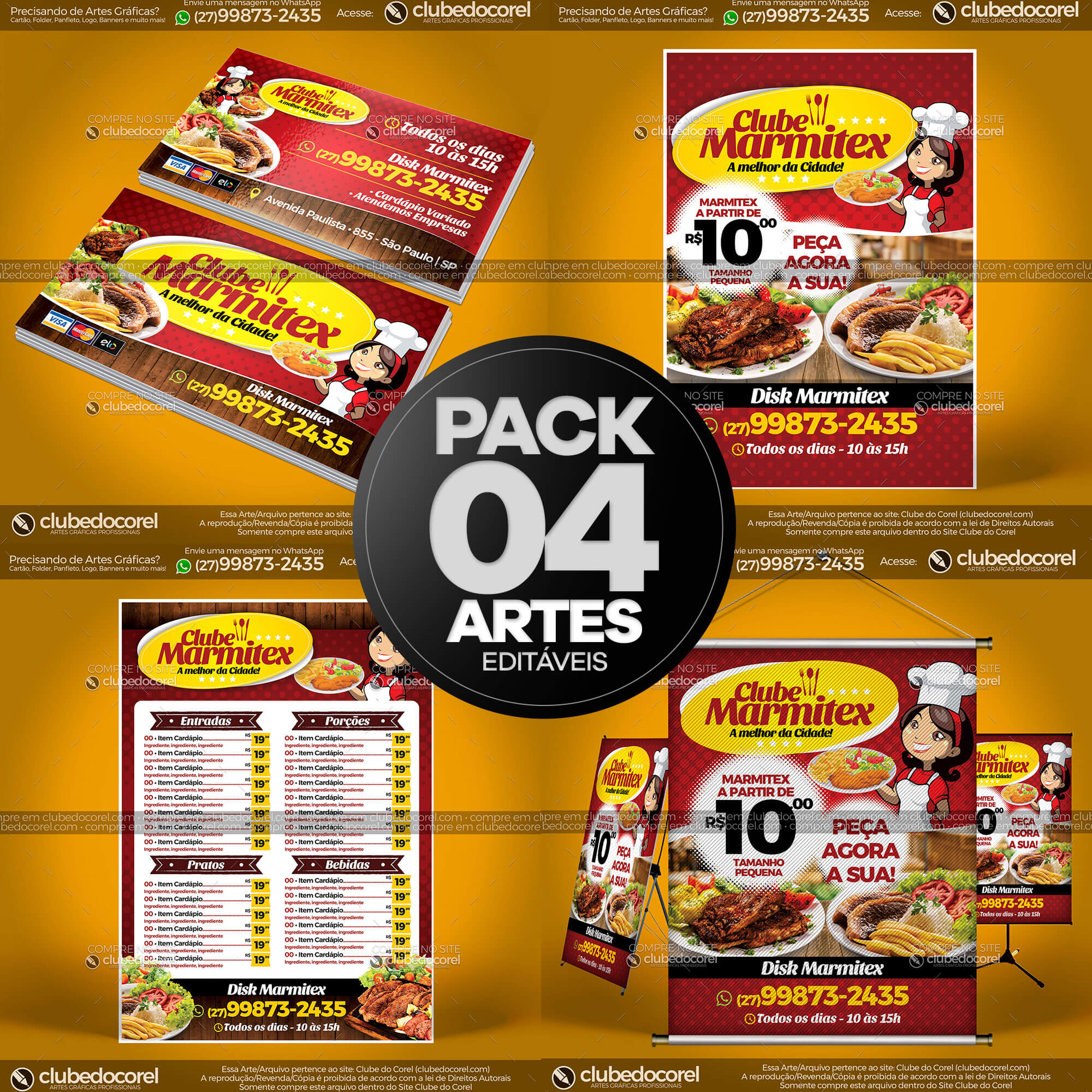 Pacote Artes - Marmitex [CDR e PDF]