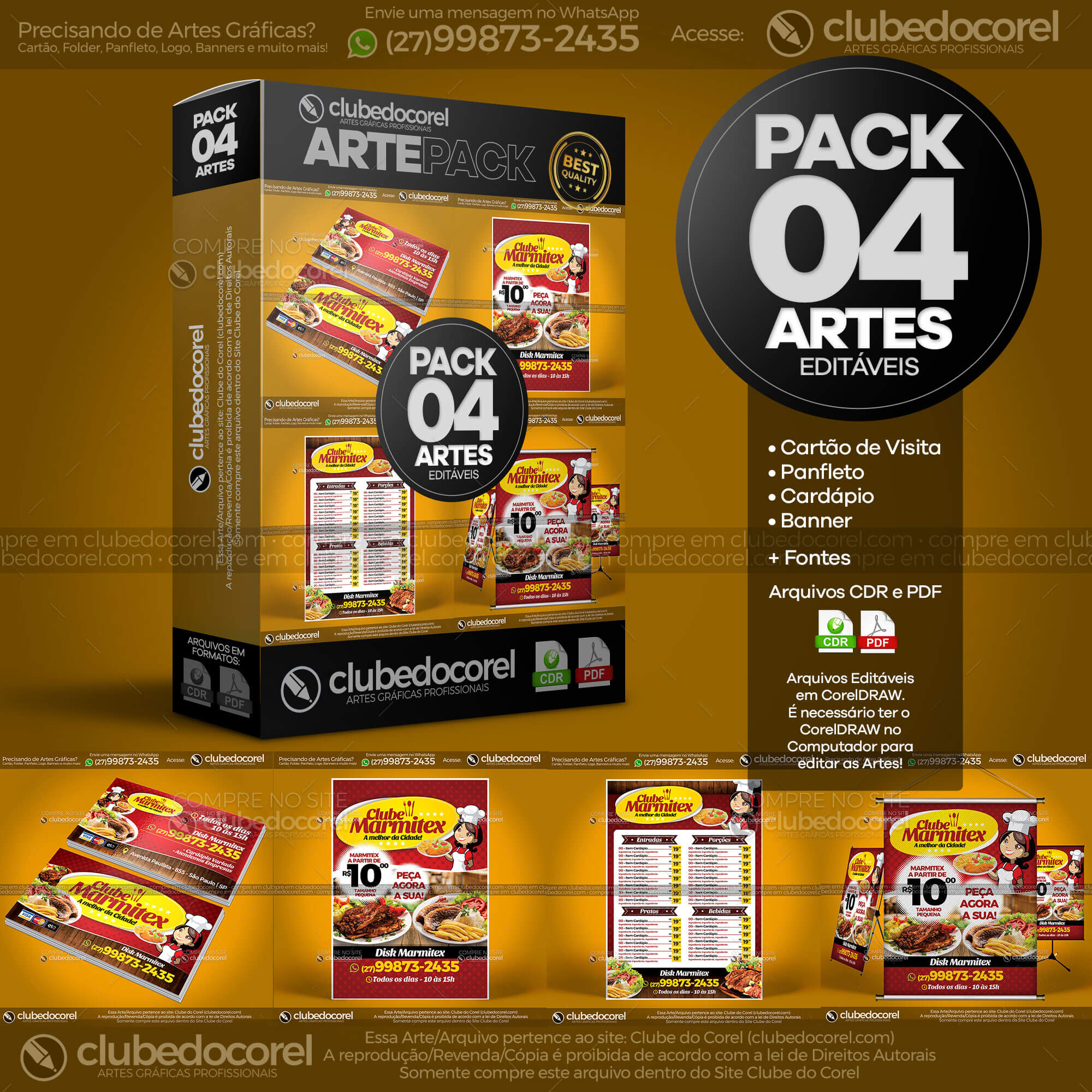 Pacote Artes - Marmitex [CDR e PDF]