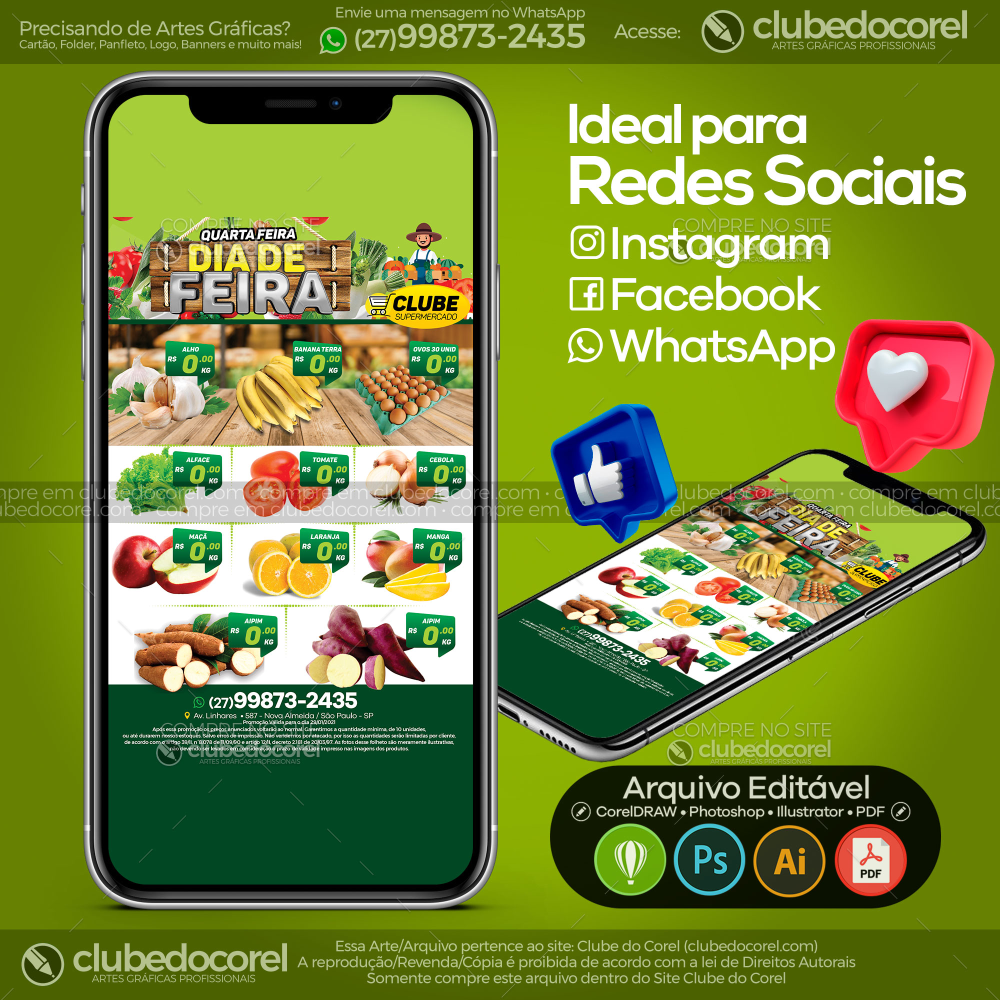 Encarte Supermercado - Dia de Feira [CDR PDF]