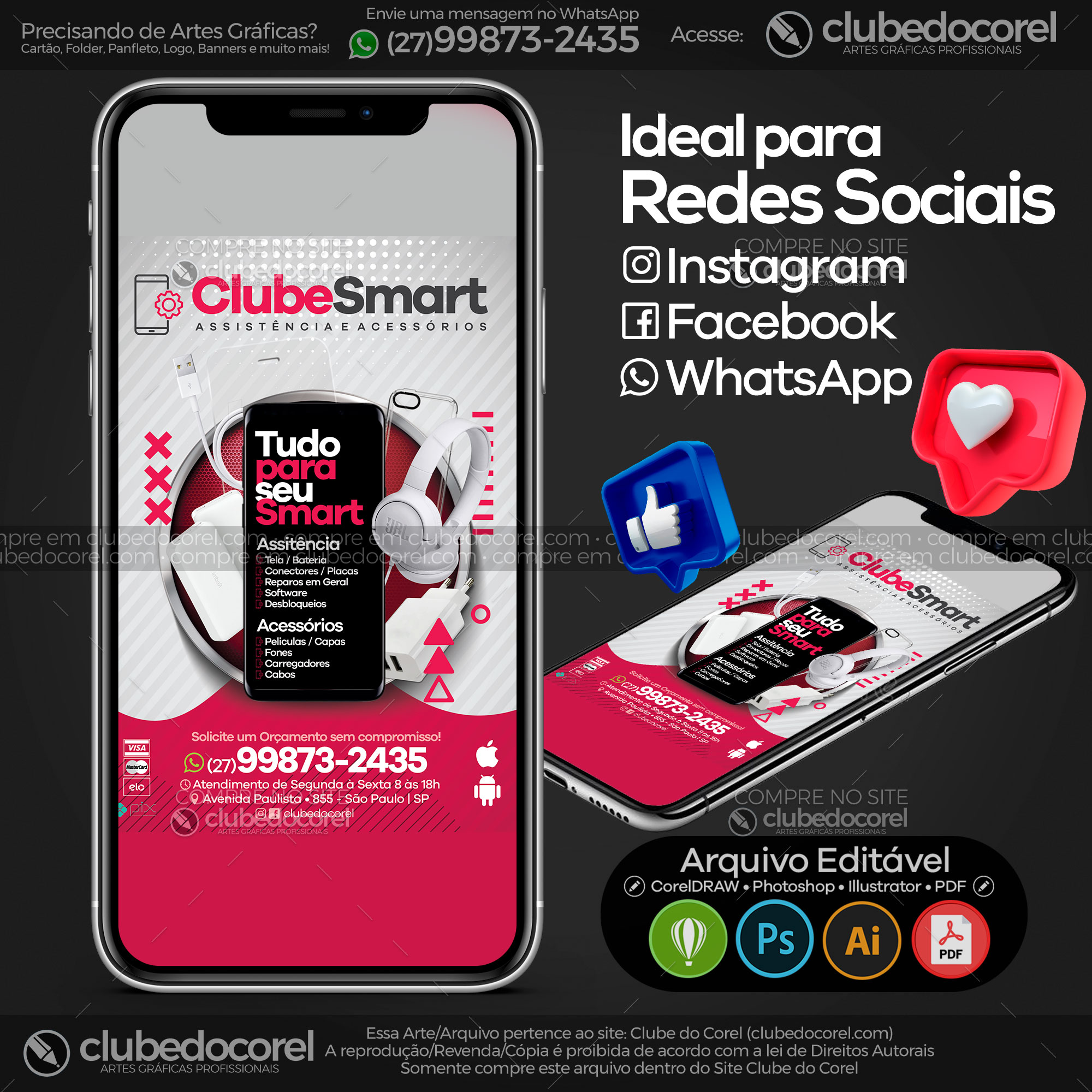 Panfleto Flyer - Smartphone Celular - Assistência e Acessórios - Modelo Editável [CDR AI PDF] #04
