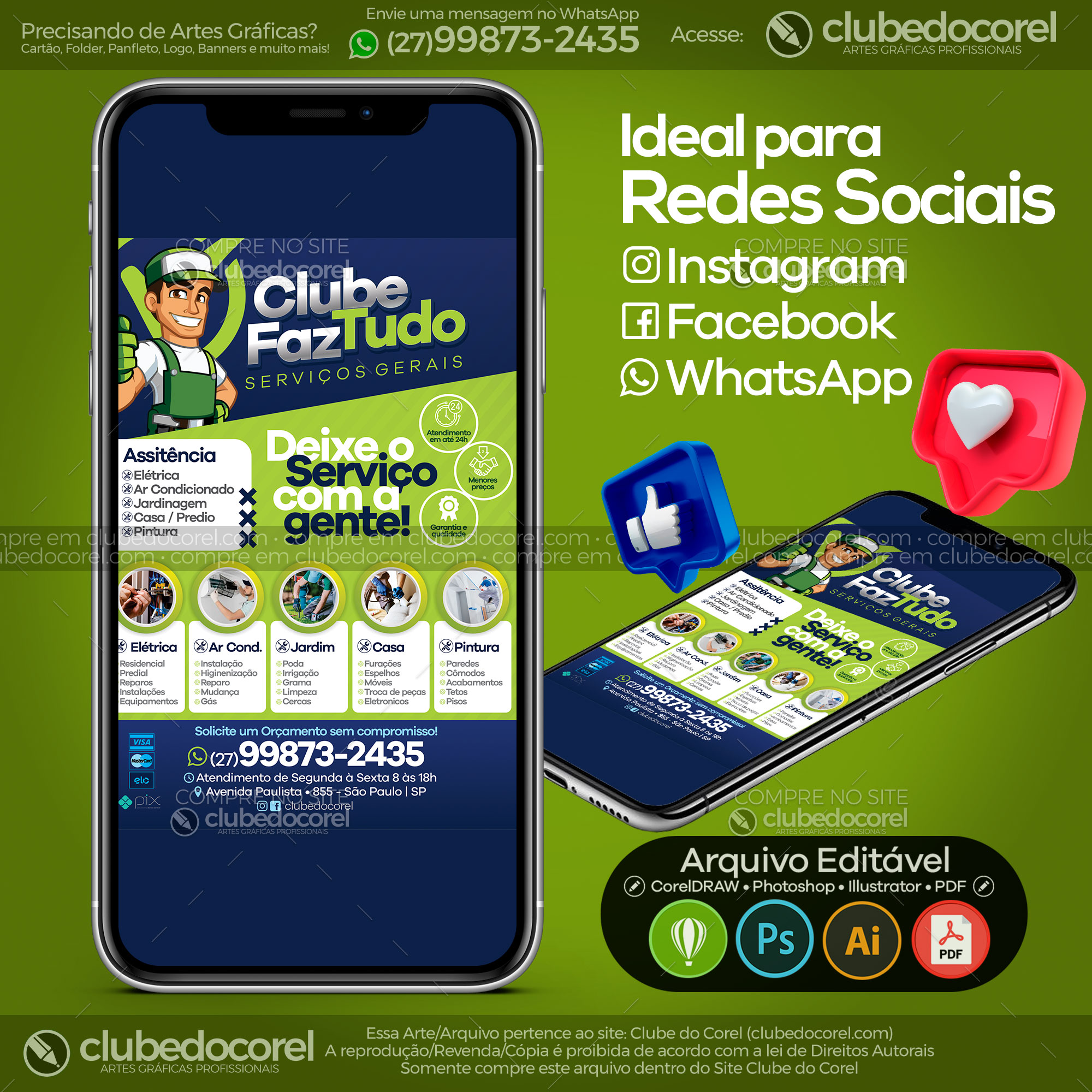 Panfleto Flyer - Faz tudo - Modelo Editável [CDR AI PDF]