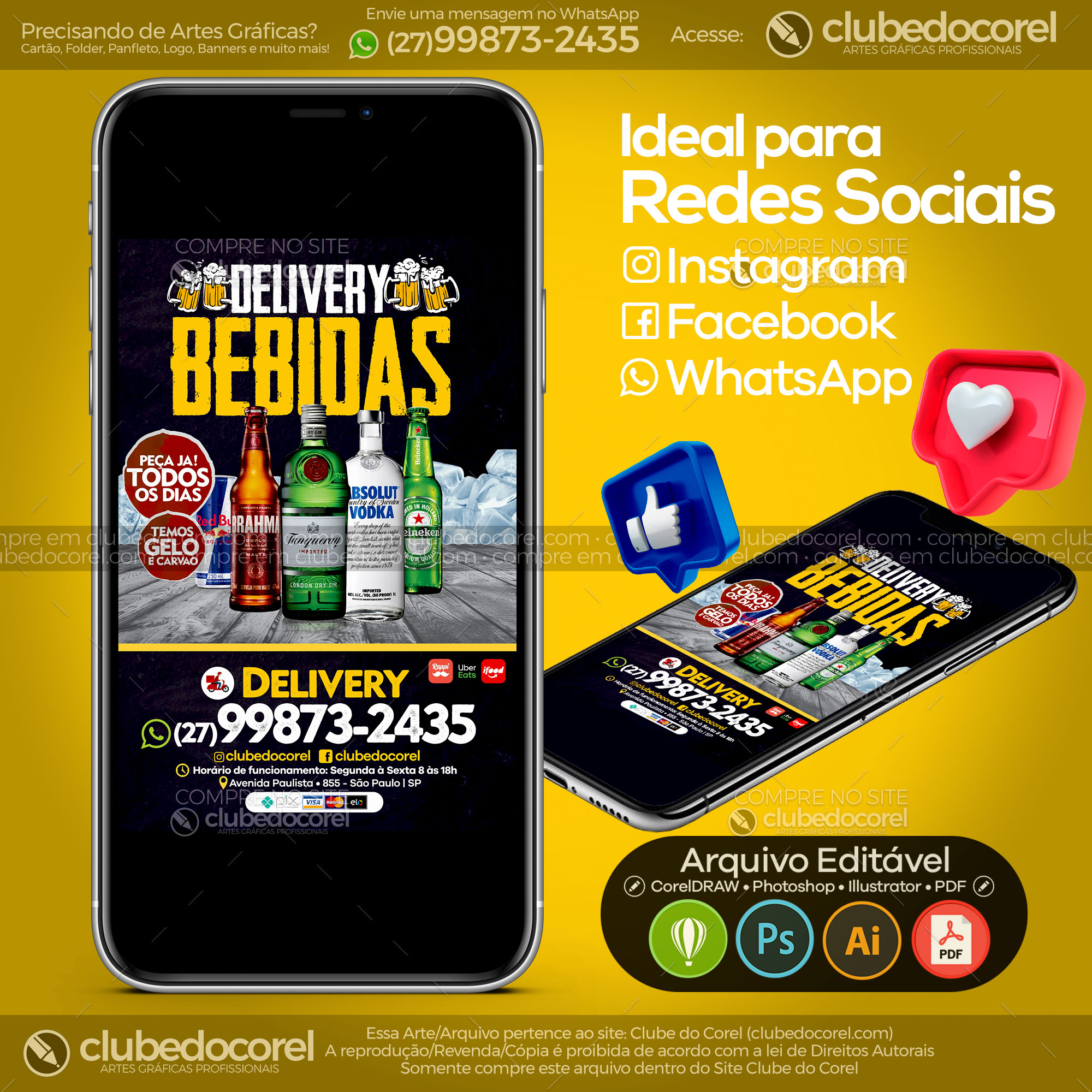 Panfleto Flyer - Delivery Bebidas #01
