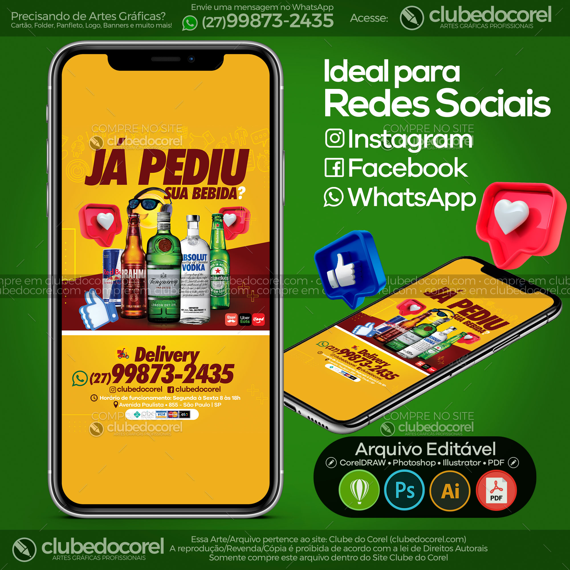 Panfleto Flyer - Delivery Bebidas #04