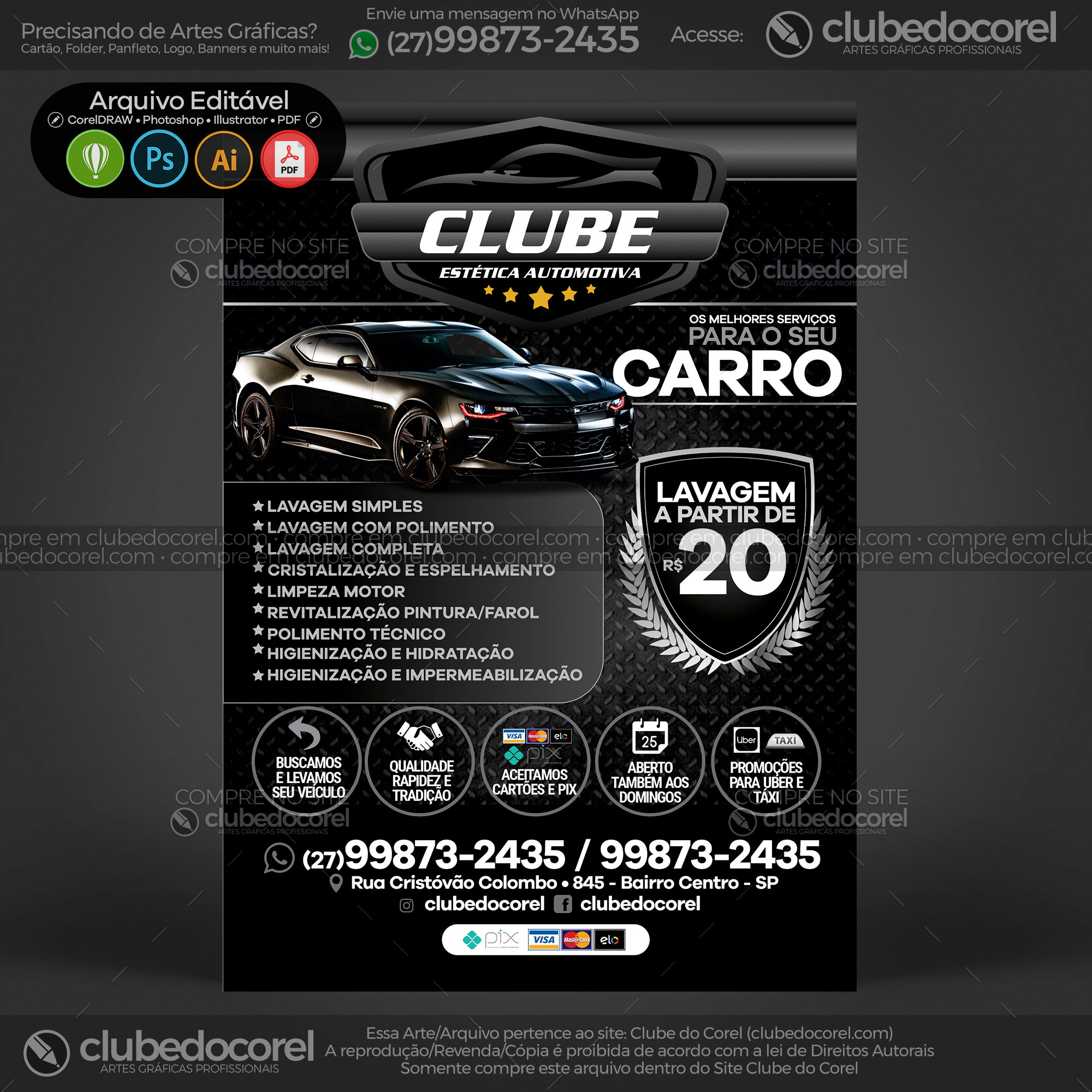 Panfleto Flyer - Lava Jato - Estética Automotiva #04