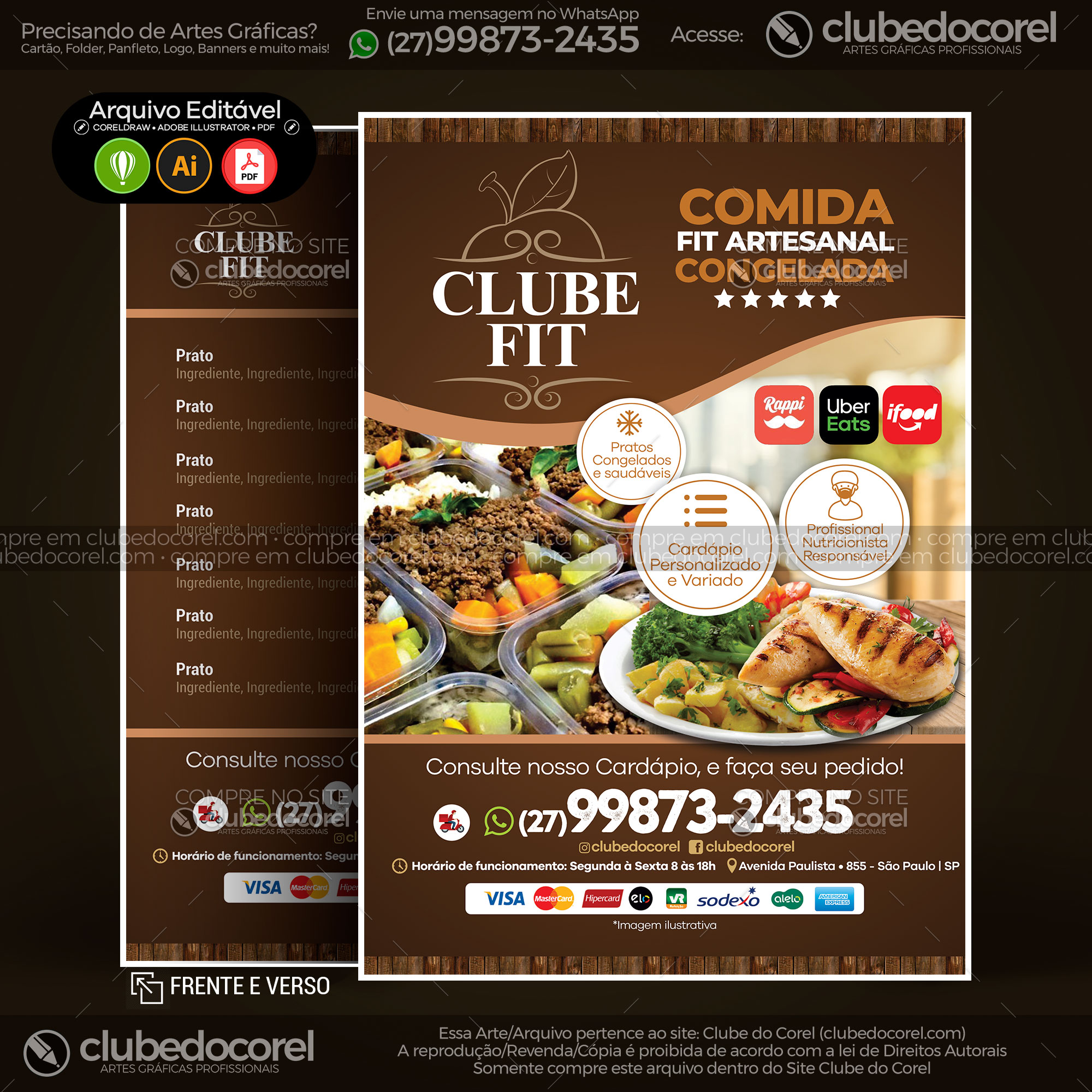 Panfleto Flyer - Marmitas Fitness [CDR PDF AI]