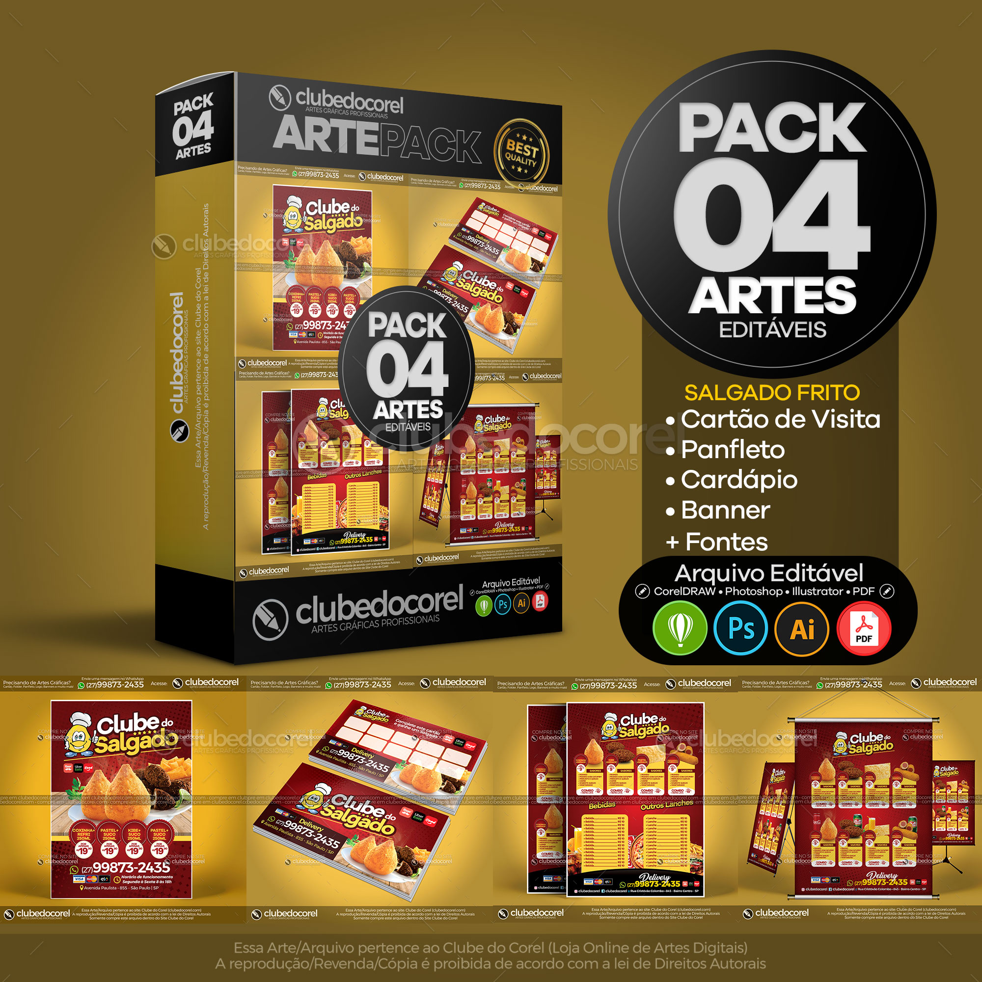 Pacote de Artes Salgado Frito [CDR PSD AI PDF]