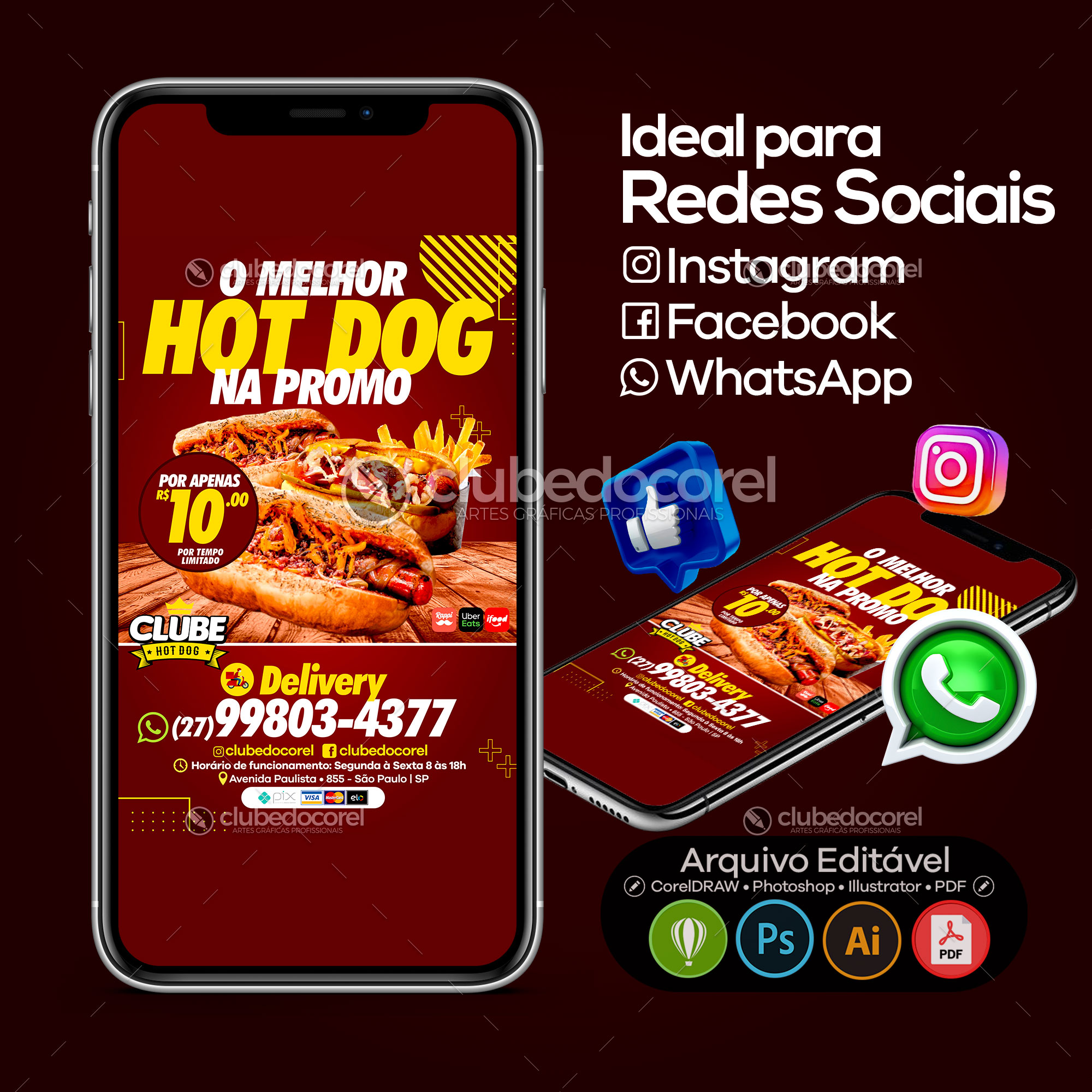 Panfleto / Flyer / Banner / Post / Arte - Hot Dog Gourmet #02