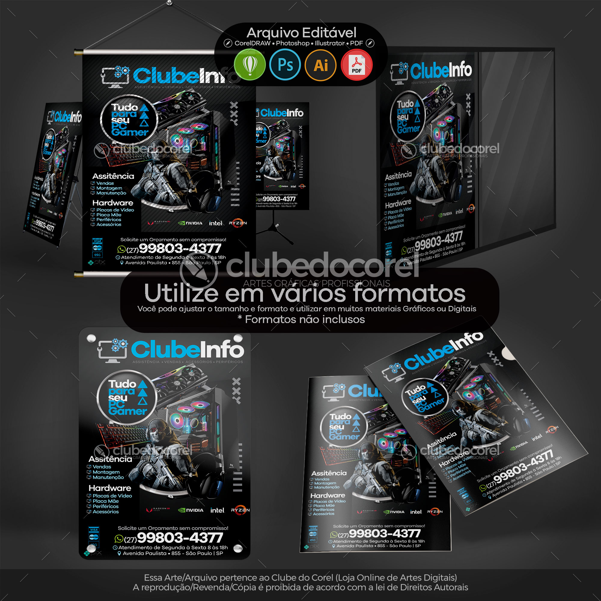 Panfleto / Flyer / Banner / Post / Arte - Informática #01 [CDR PSD AI PDF]