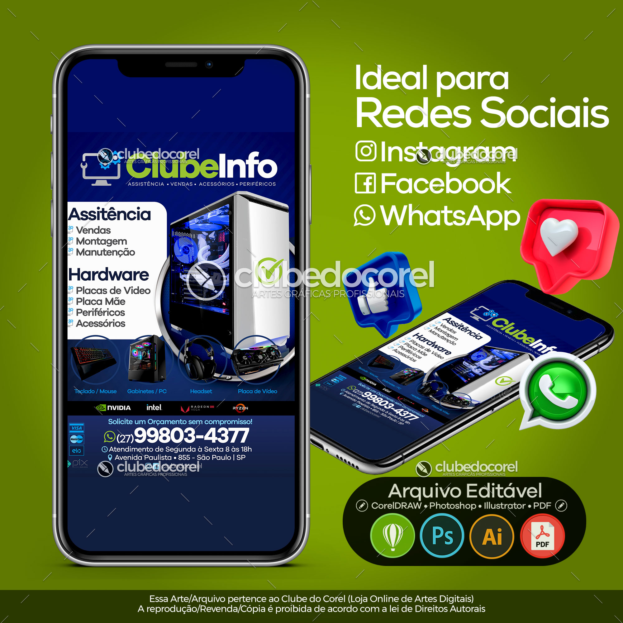 Panfleto / Flyer / Banner / Post / Arte - Informática #02 [CDR PSD AI PDF]
