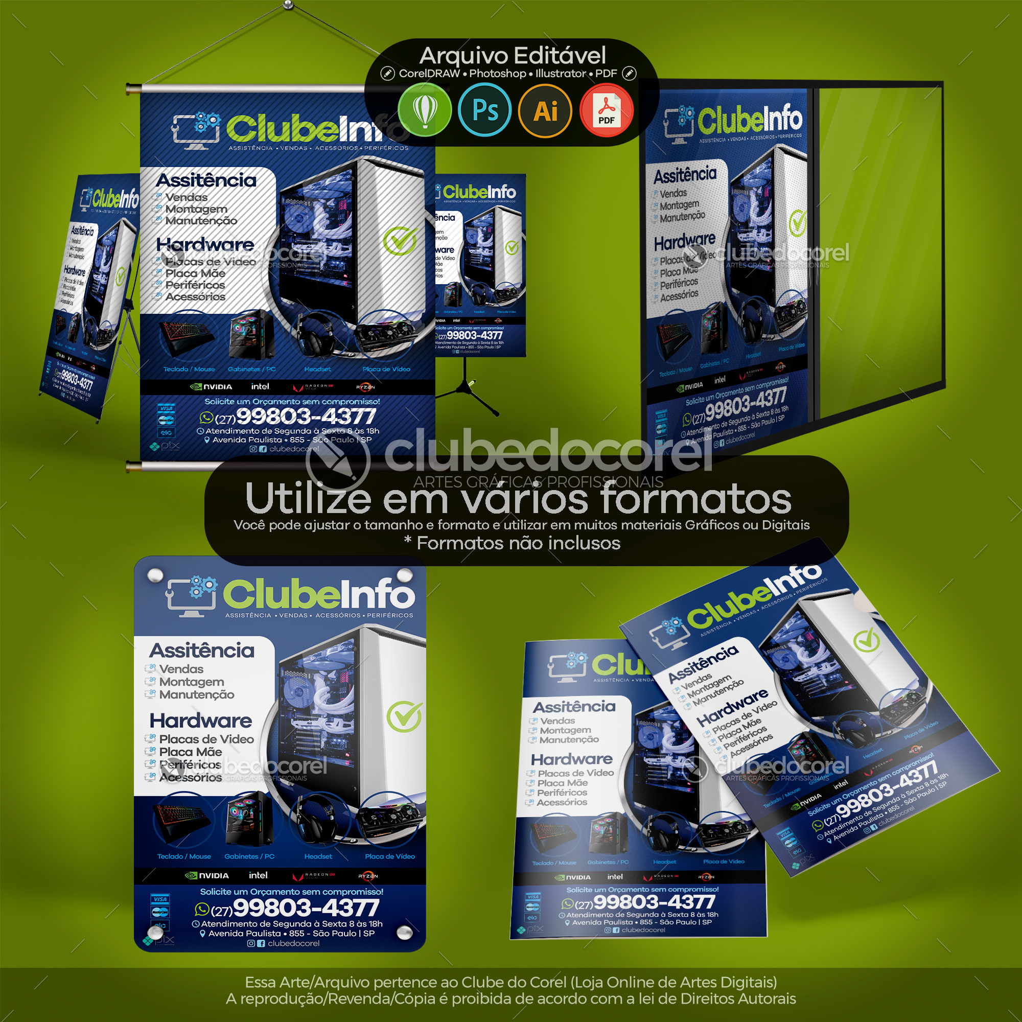 Panfleto / Flyer / Banner / Post / Arte - Informática #02 [CDR PSD AI PDF]