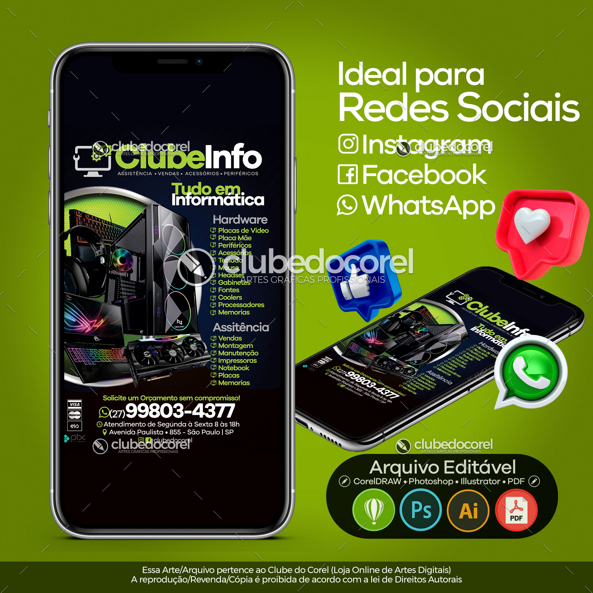 Panfleto / Flyer / Banner / Post / Arte - Informática #04 [CDR PSD AI PDF]