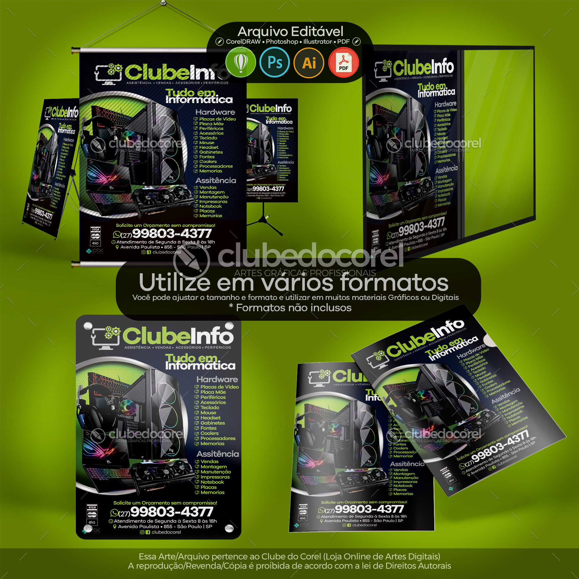 Panfleto / Flyer / Banner / Post / Arte - Informática #04 [CDR PSD AI PDF]