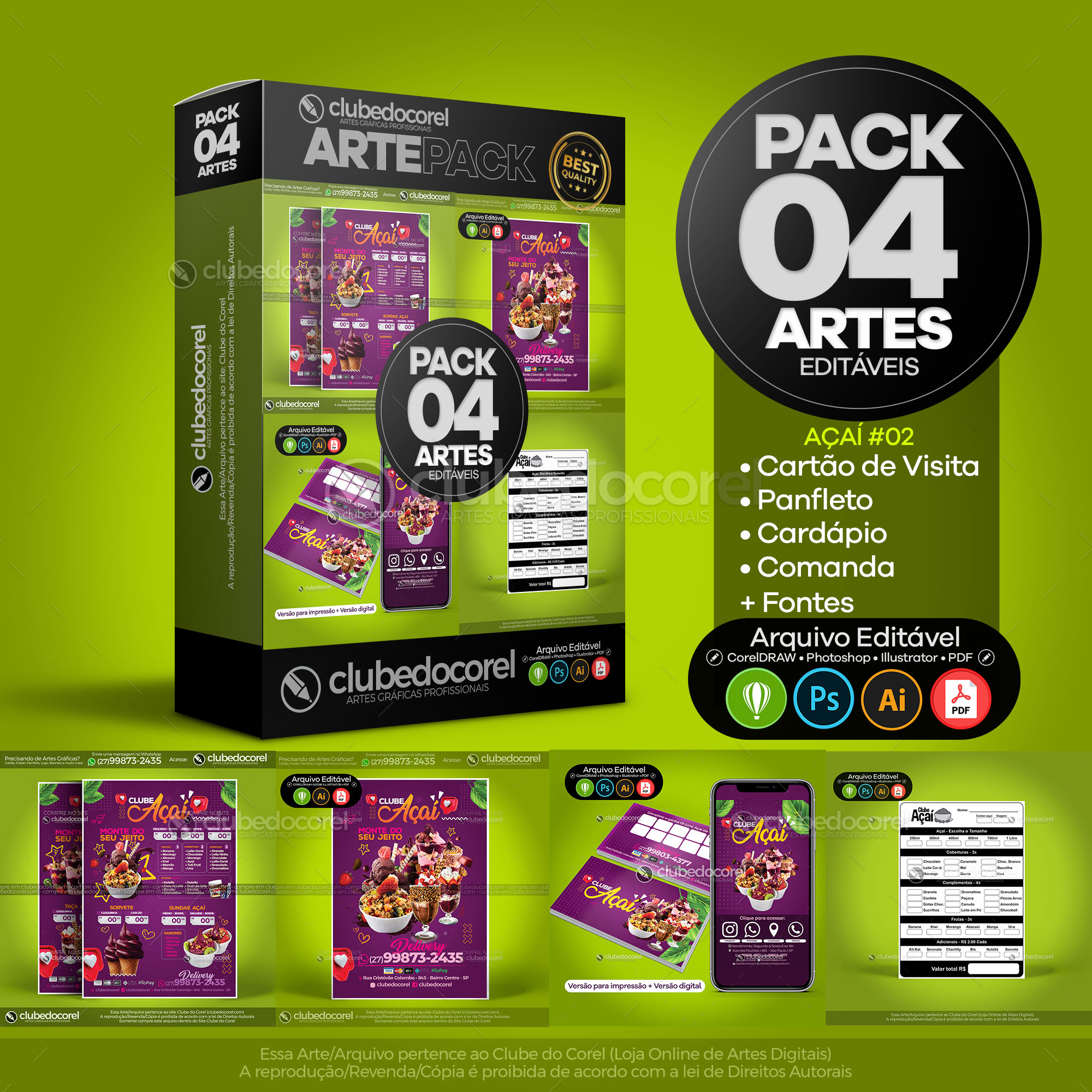Pacote Artes - Açaí / Açaíteria #02