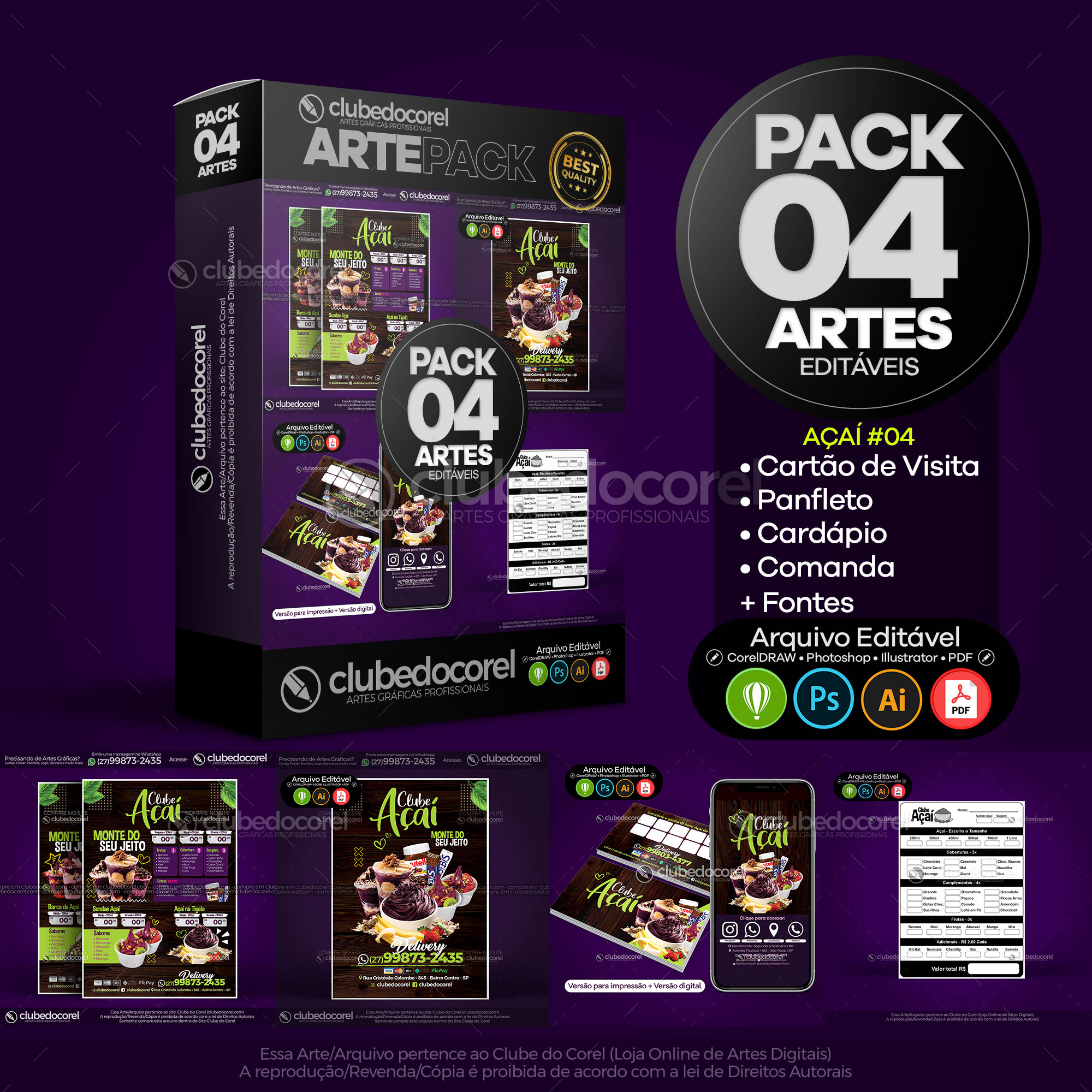 Pacote Artes - Açaí / Açaíteria #04
