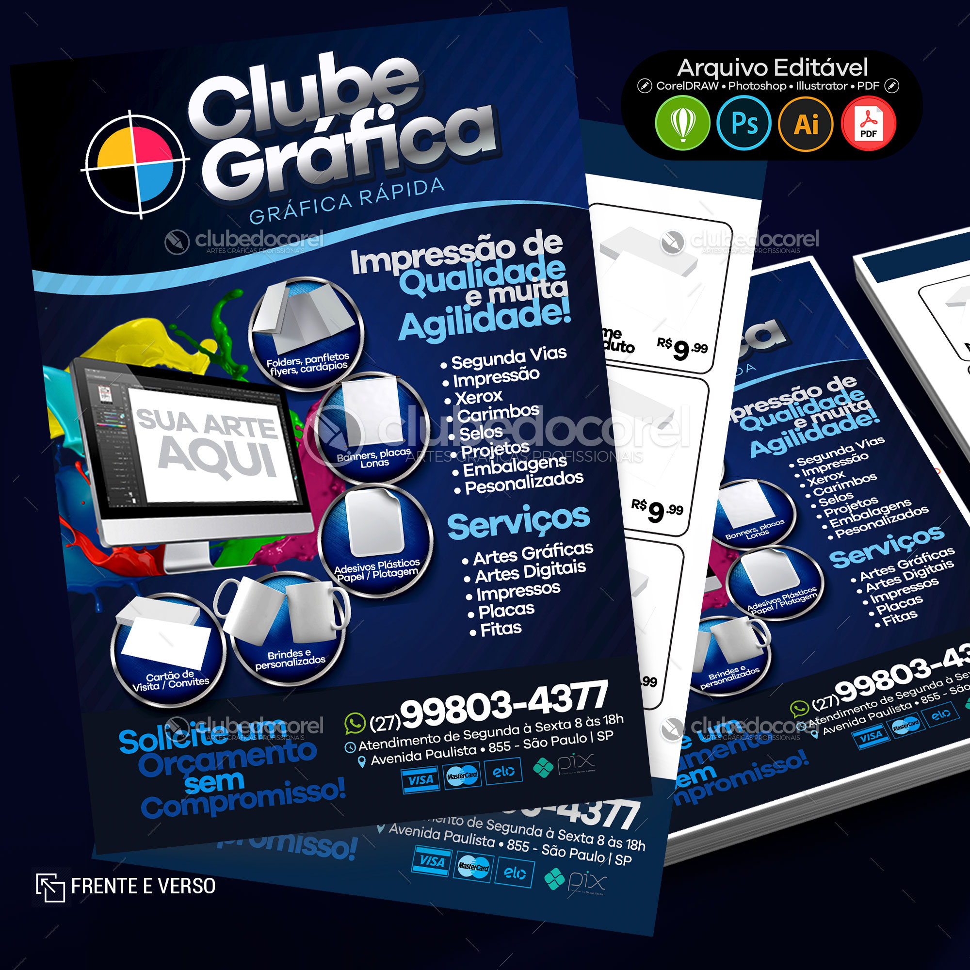 Gráfica Rápida - Panfleto / Flyer [CDR PSD AI PDF] #01