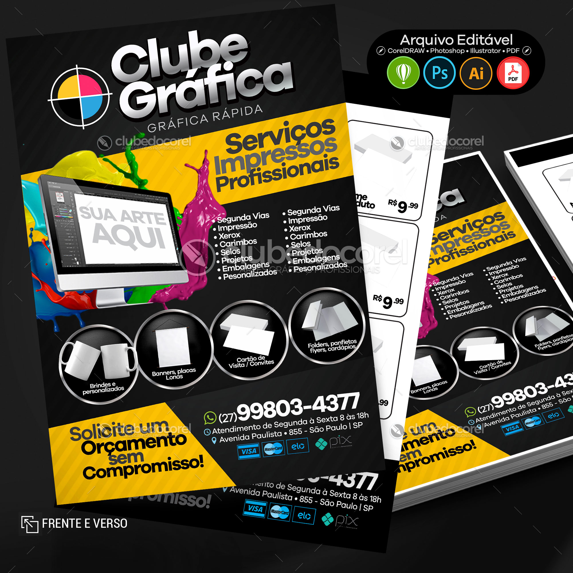 Gráfica Rápida - Panfleto / Flyer [CDR PSD AI PDF] #02