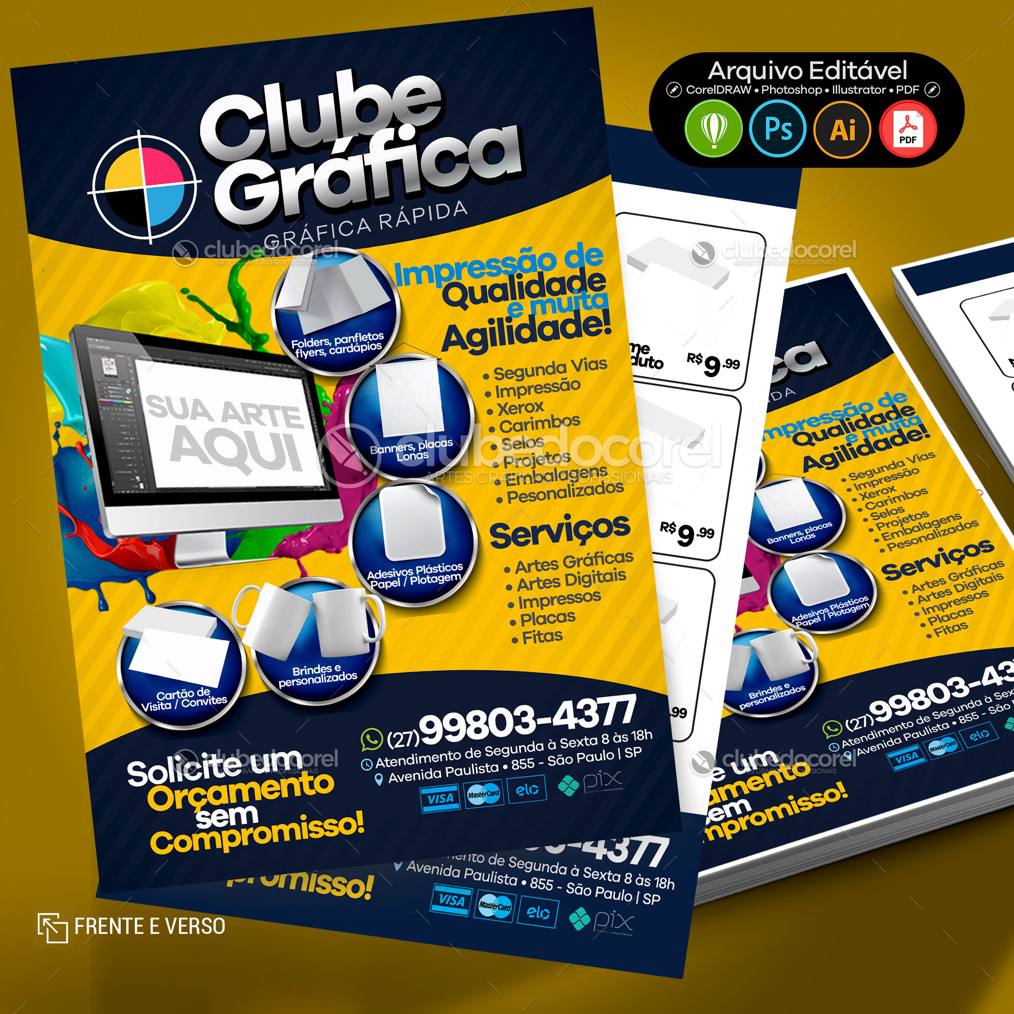 Gráfica Rápida - Panfleto / Flyer [CDR PSD AI PDF] #04