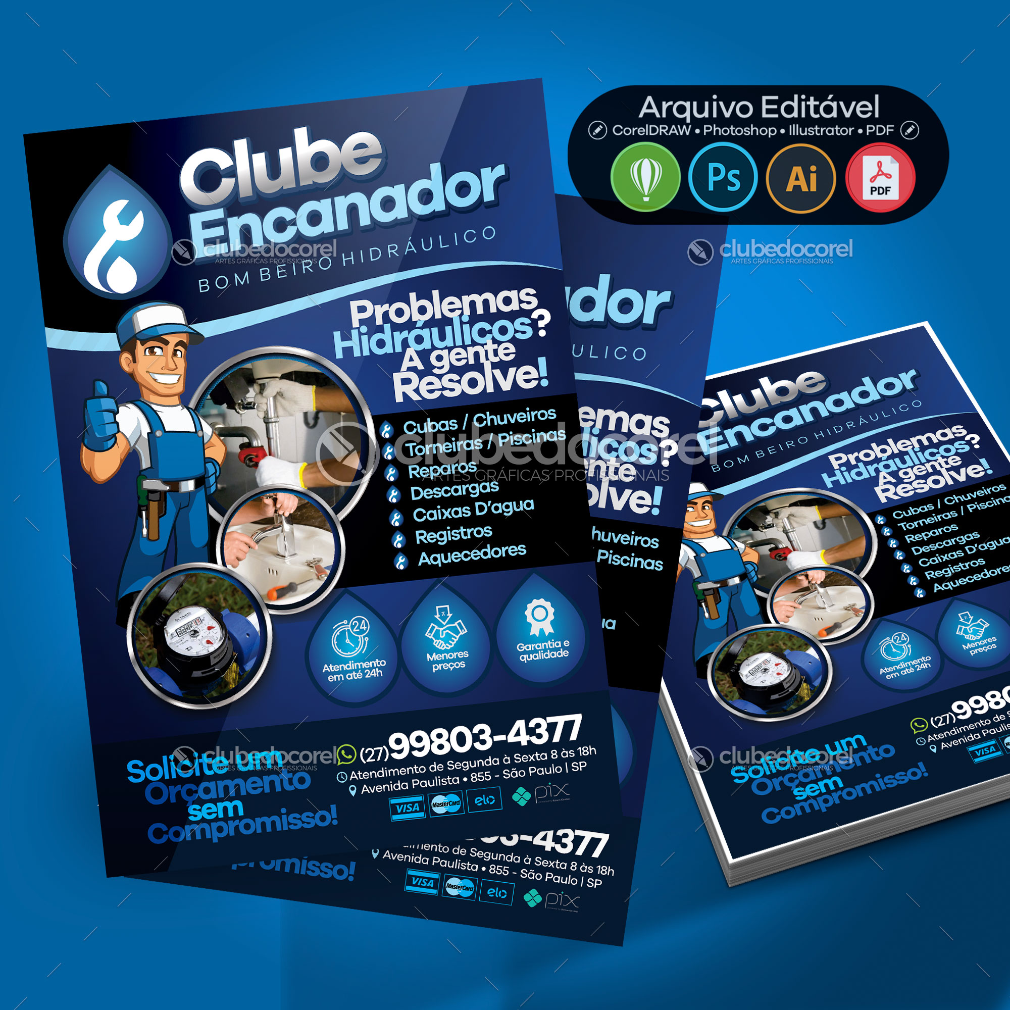 Panfleto / Flyer / Banner / Post / Arte - Encanador [CDR PSD AI PDF]