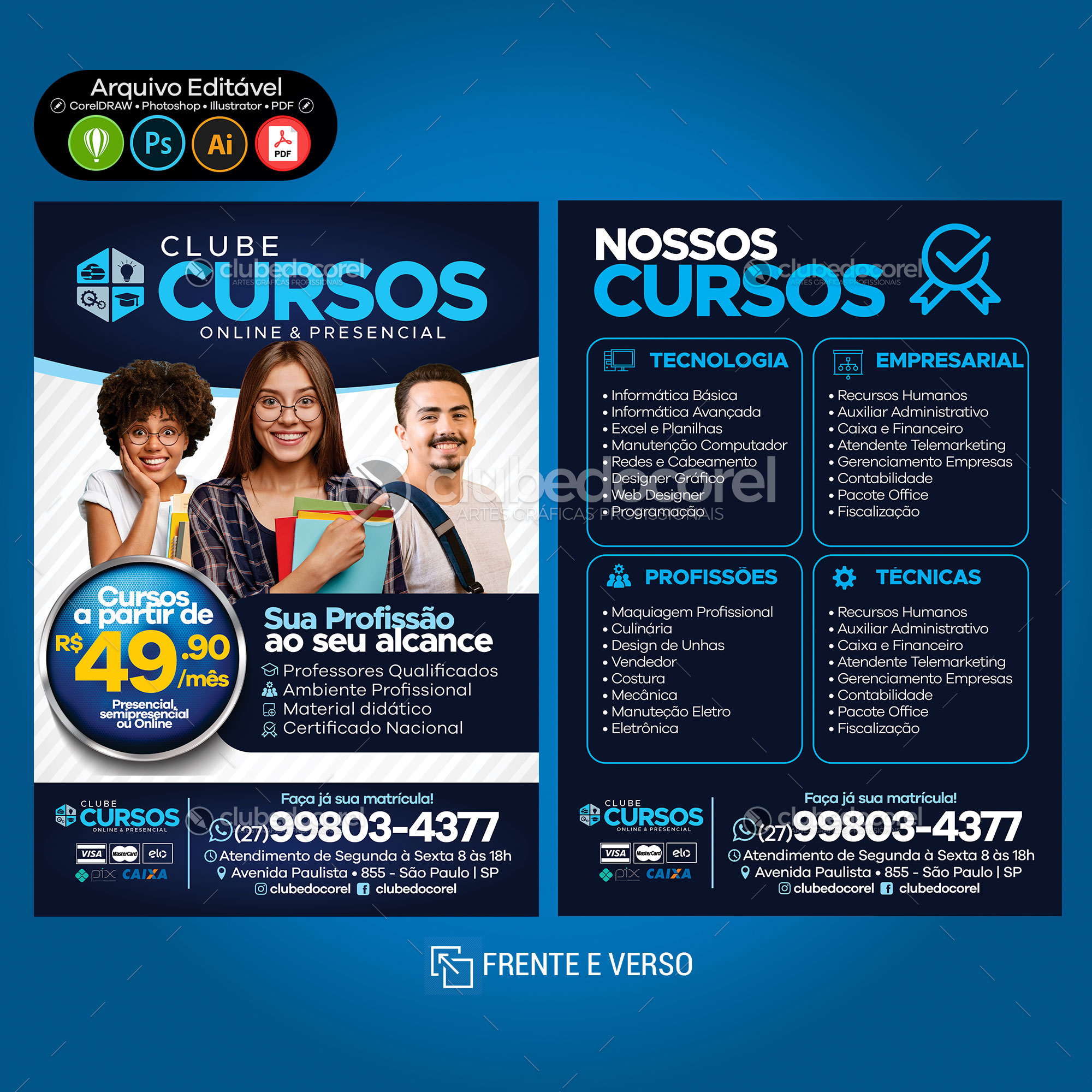 Cursos - Panfleto / Flyer / Folder #02