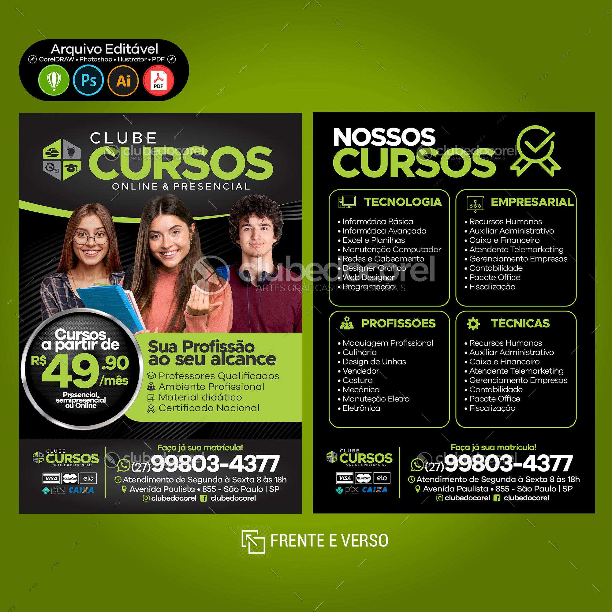 Cursos - Panfleto / Flyer / Folder #03