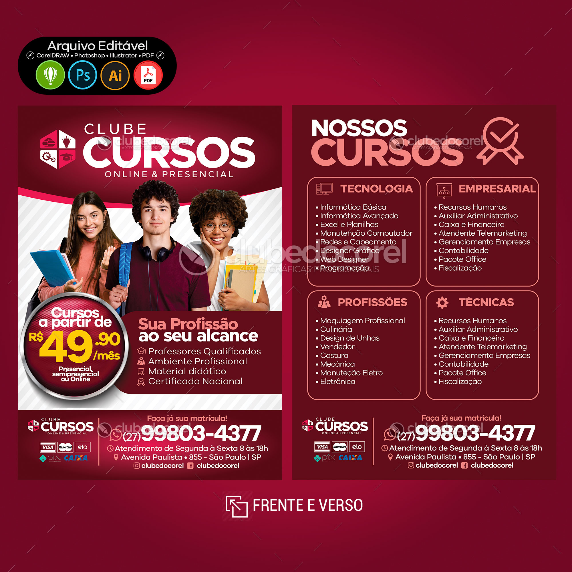 Cursos - Panfleto / Flyer / Folder #04