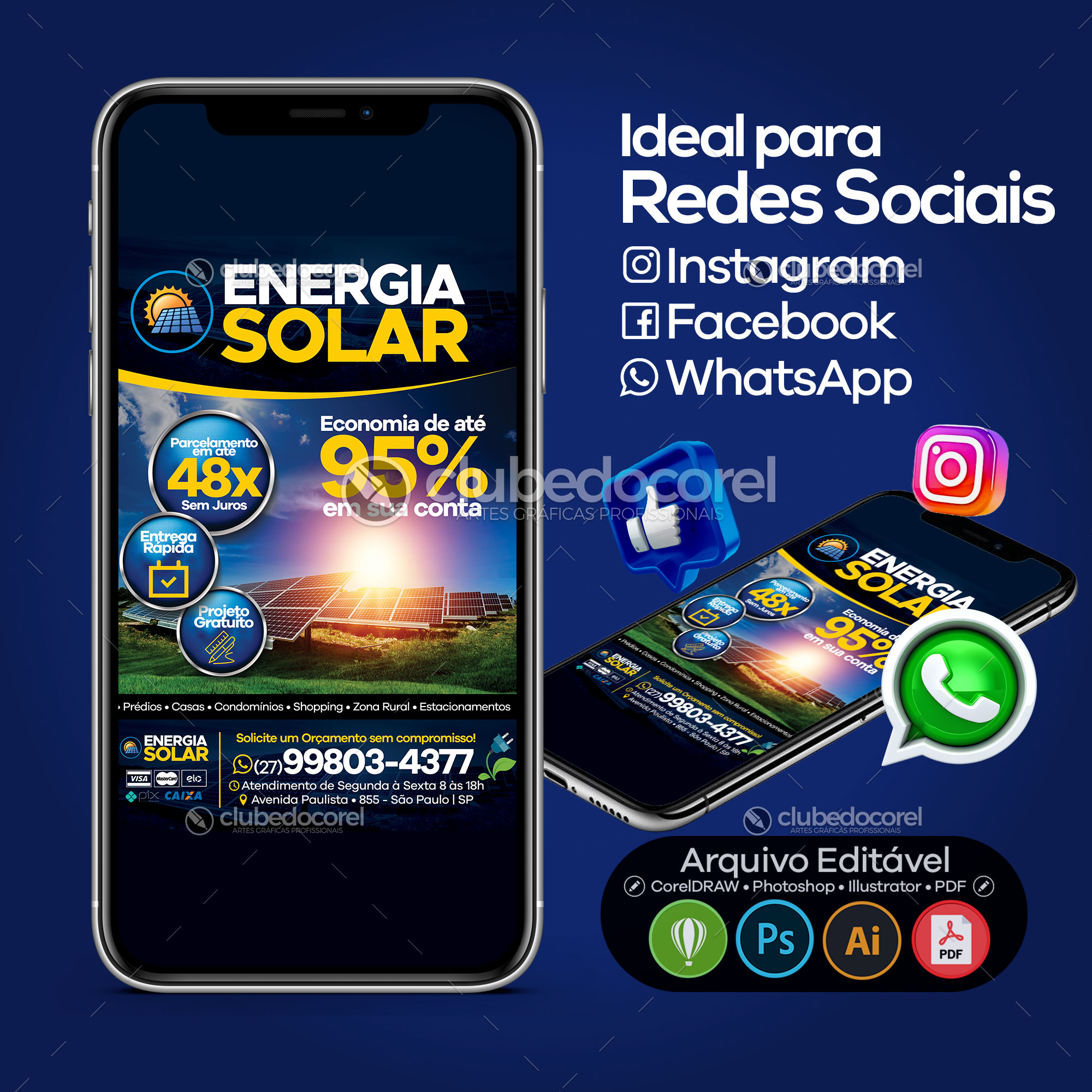 Energia Solar - Panfleto / Flyer / Folder #01