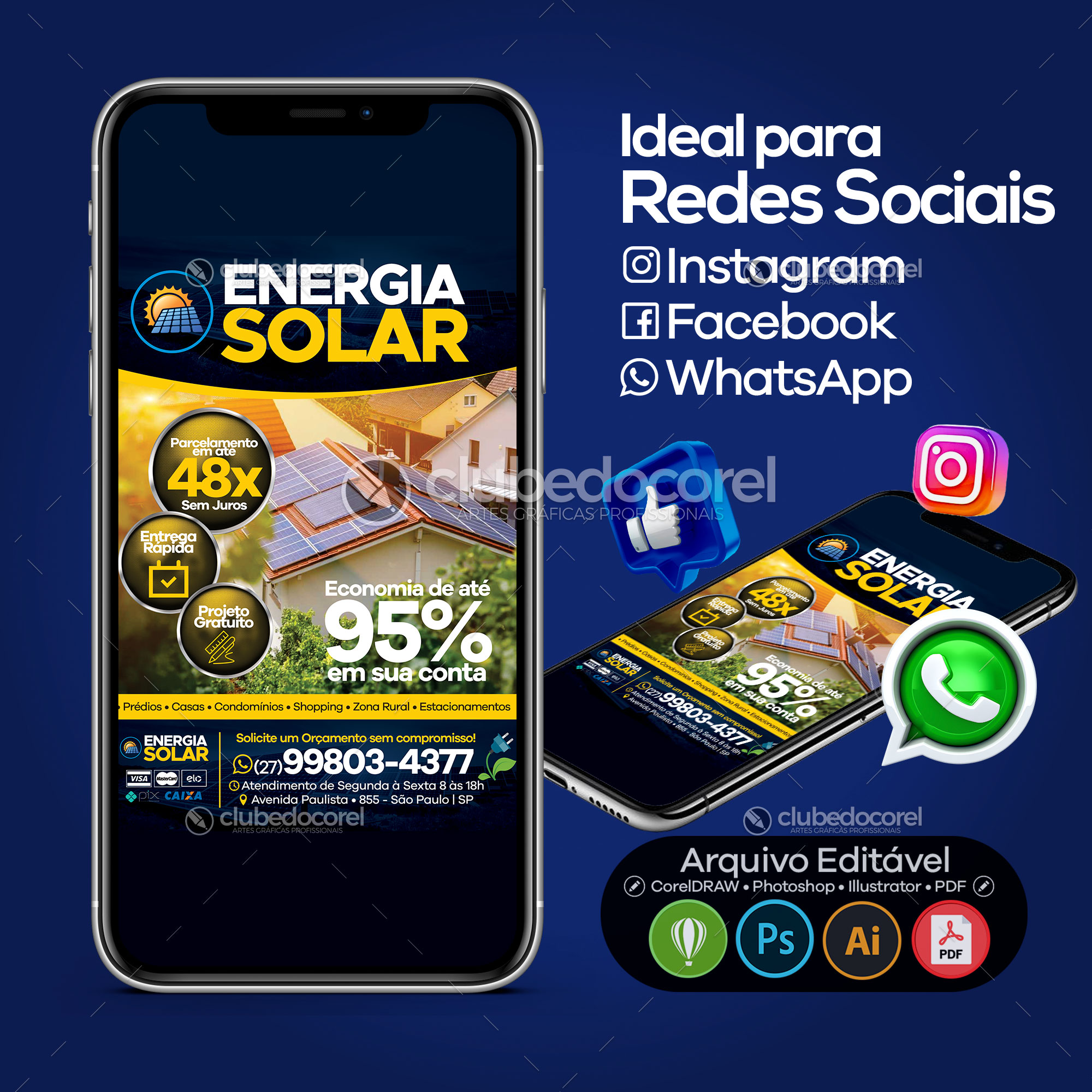 Energia Solar - Panfleto / Flyer / Folder #03