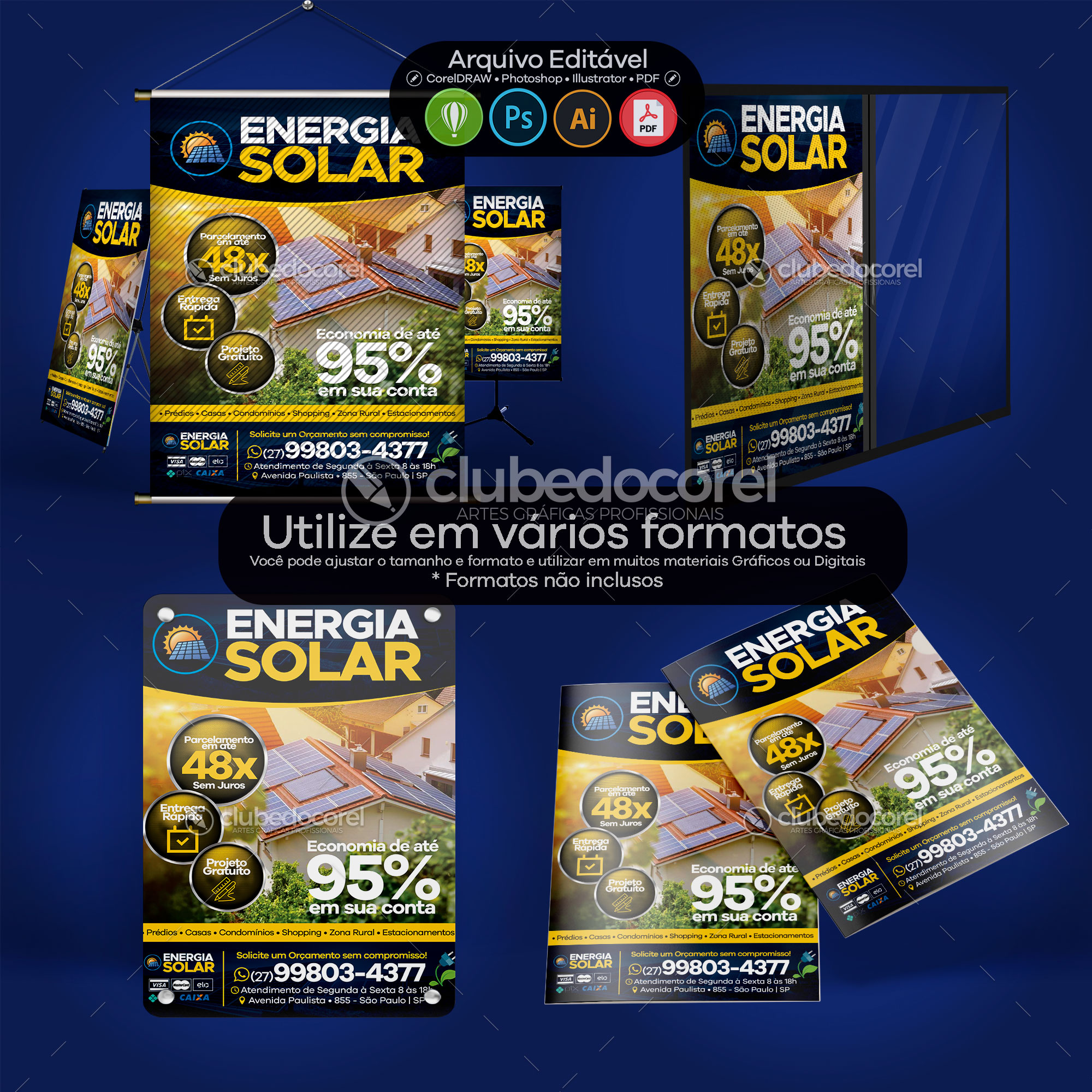 Energia Solar - Panfleto / Flyer / Folder #03