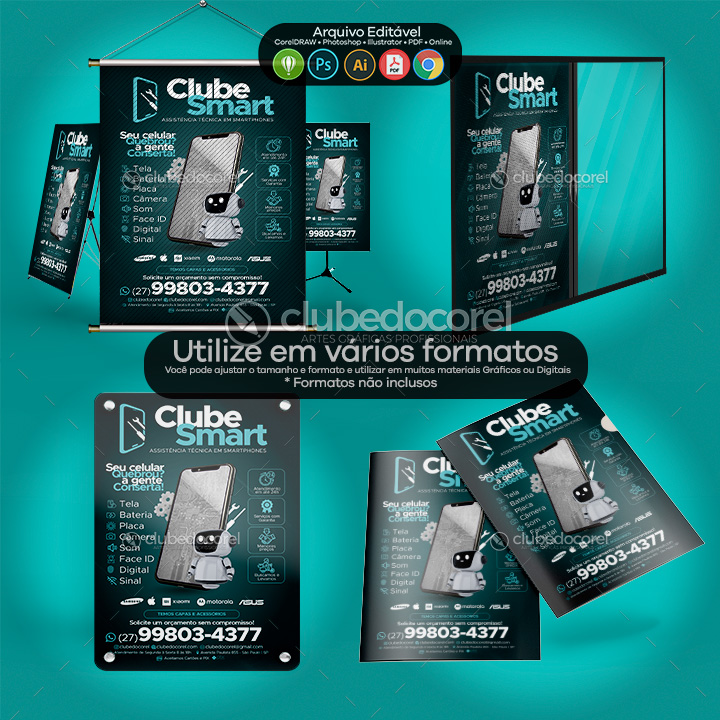 Assistência Técnica - Conserto Smartphone Celular - Panfleto Flyer Editável #04