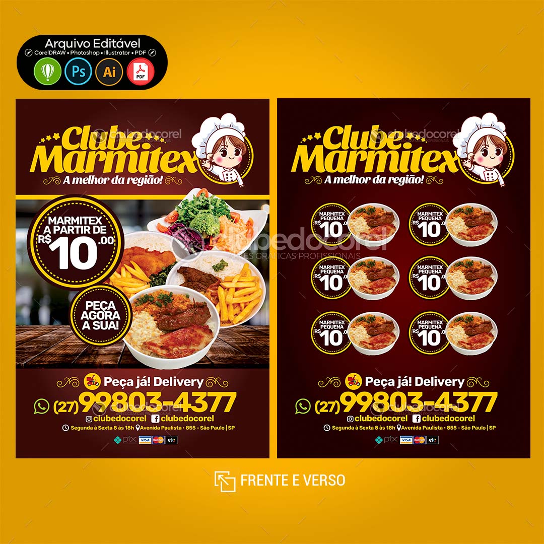 Panfleto Flyer - Marmitex Quentinha #01