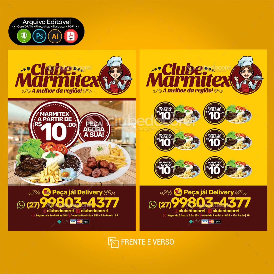 Panfleto Flyer - Marmitex Quentinha #03