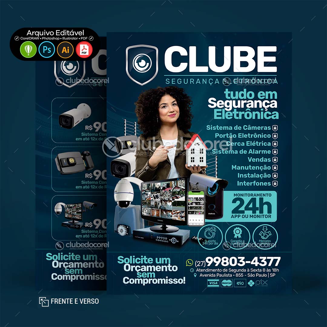 Panfleto Flyer - Segurança Eletrônica CFTV Alarme #01