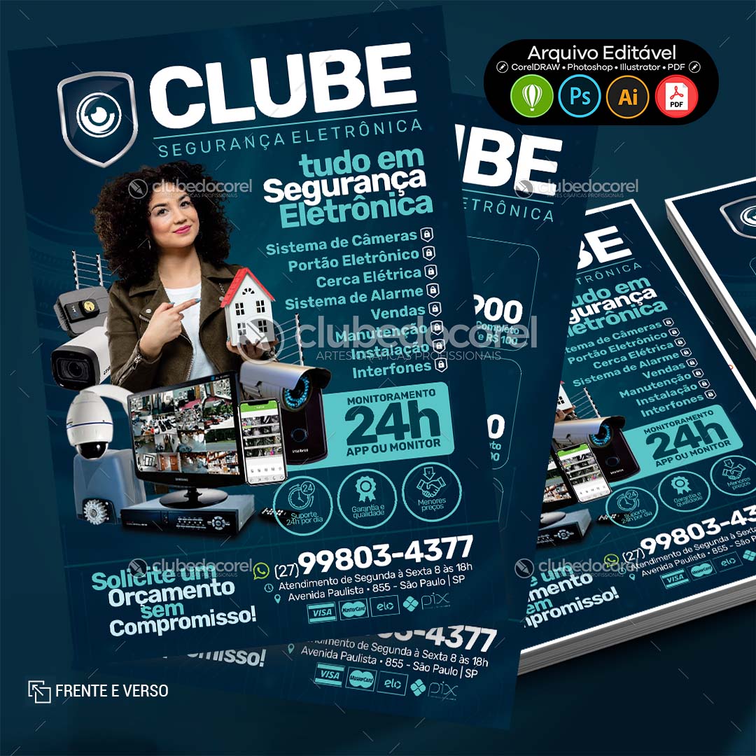 Panfleto Flyer - Segurança Eletrônica CFTV Alarme #01