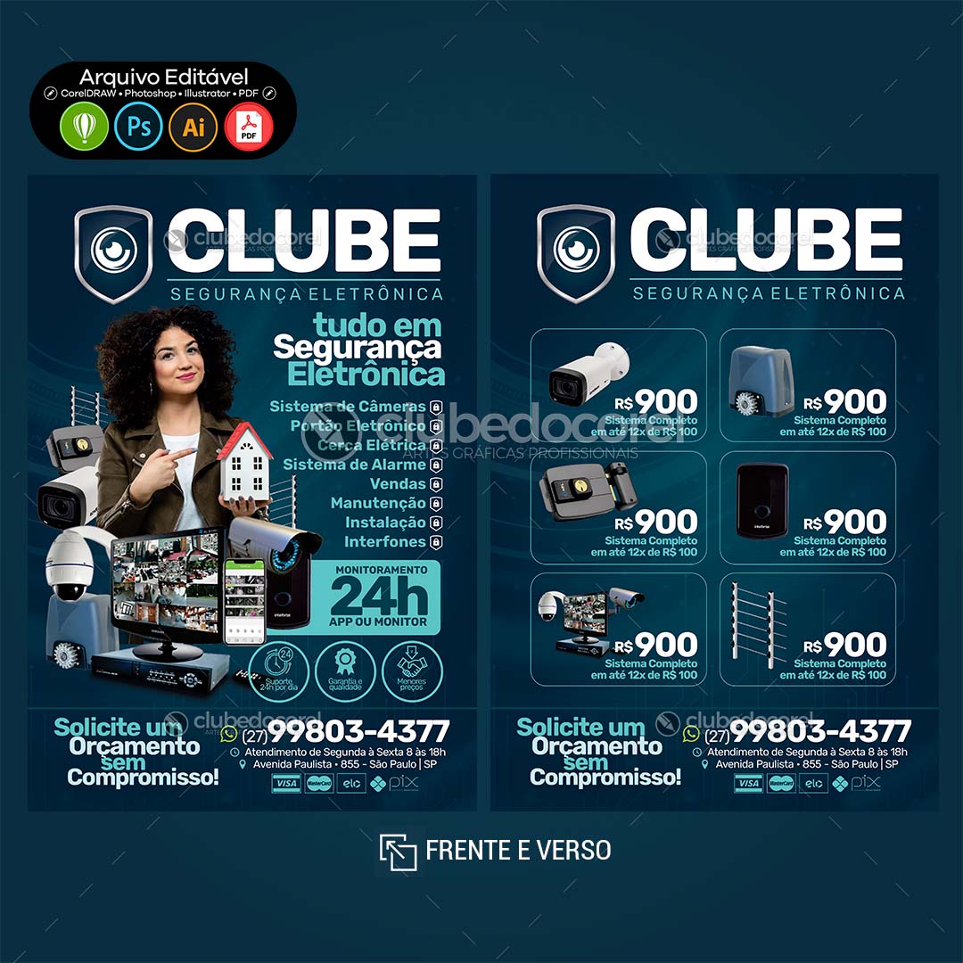 Panfleto Flyer - Segurança Eletrônica CFTV Alarme #01