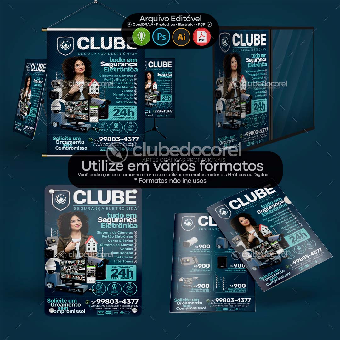 Panfleto Flyer - Segurança Eletrônica CFTV Alarme #01