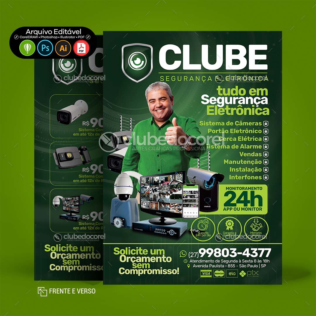 Panfleto Flyer - Segurança Eletrônica CFTV Alarme #02