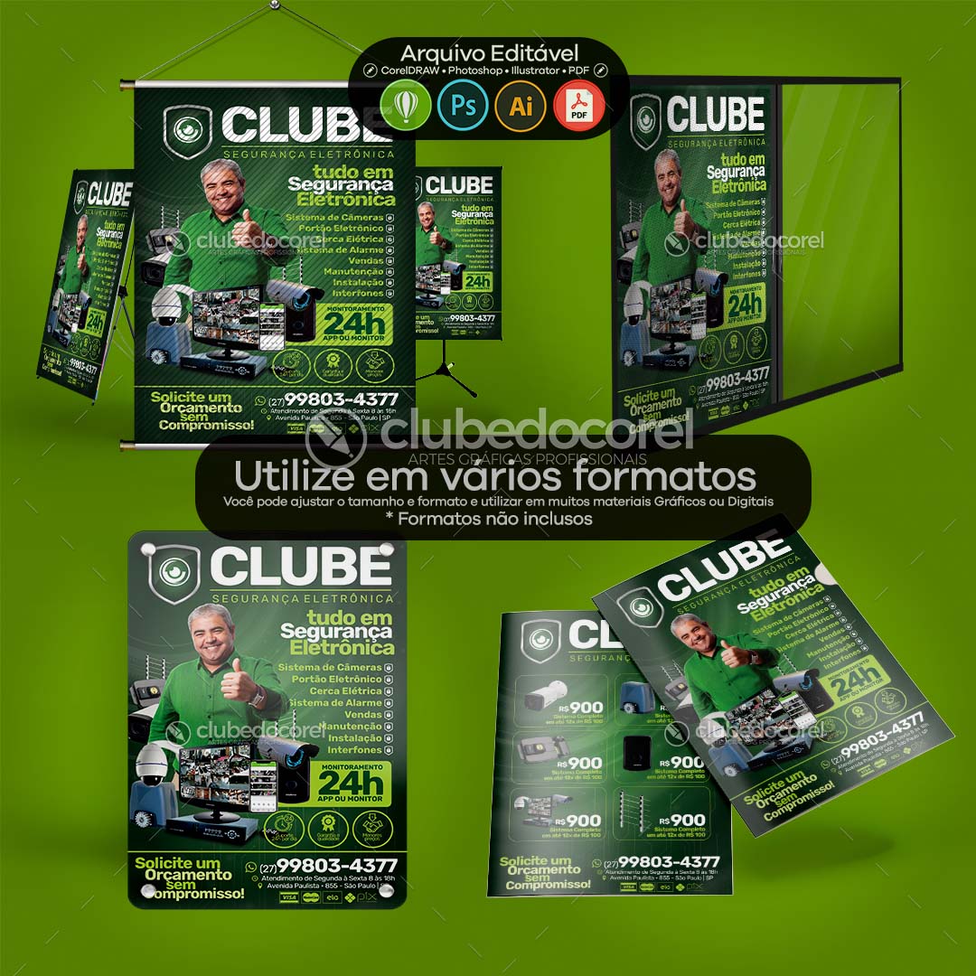 Panfleto Flyer - Segurança Eletrônica CFTV Alarme #02